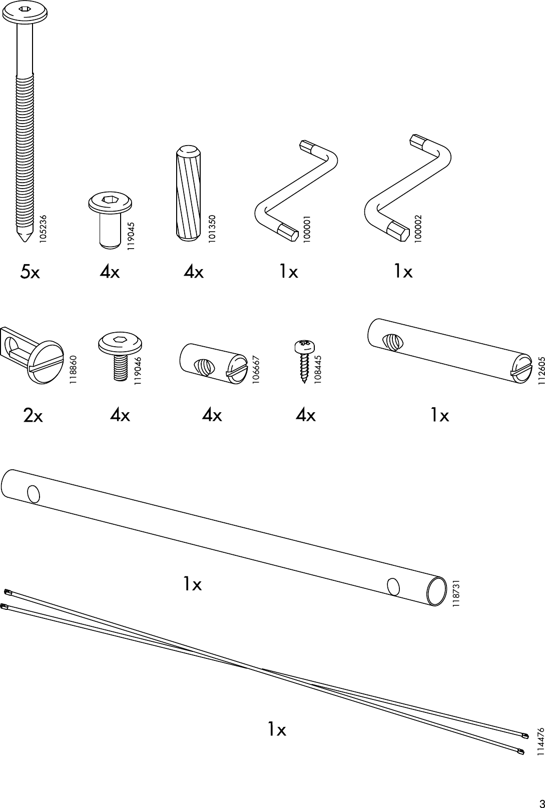 Page 3 of 8 - Ikea Ikea-Sniglar-Bed-Frame-W-Guide-Rail-Assembly-Instruction