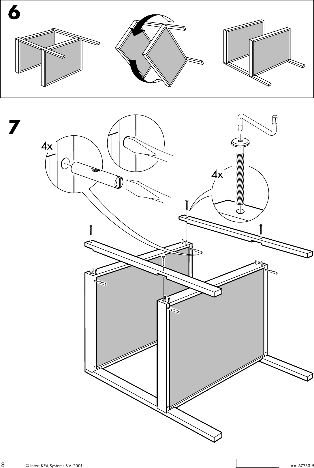 Ikea Sniglar Changing Table 28X21 Assembly Instruction