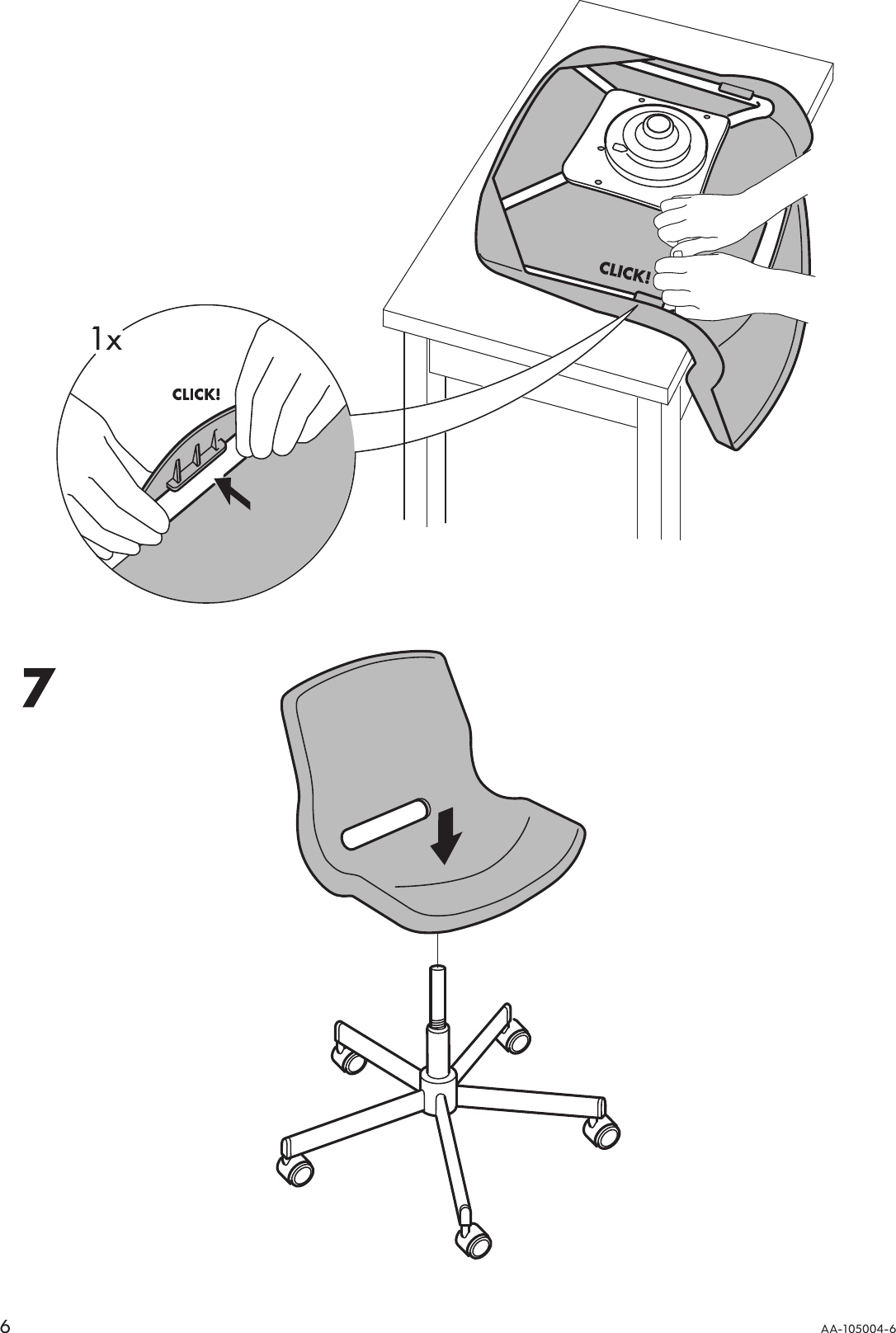 Page 6 of 8 - Ikea Ikea-Snille-Swivel-Chair-Frame-Assembly-Instruction