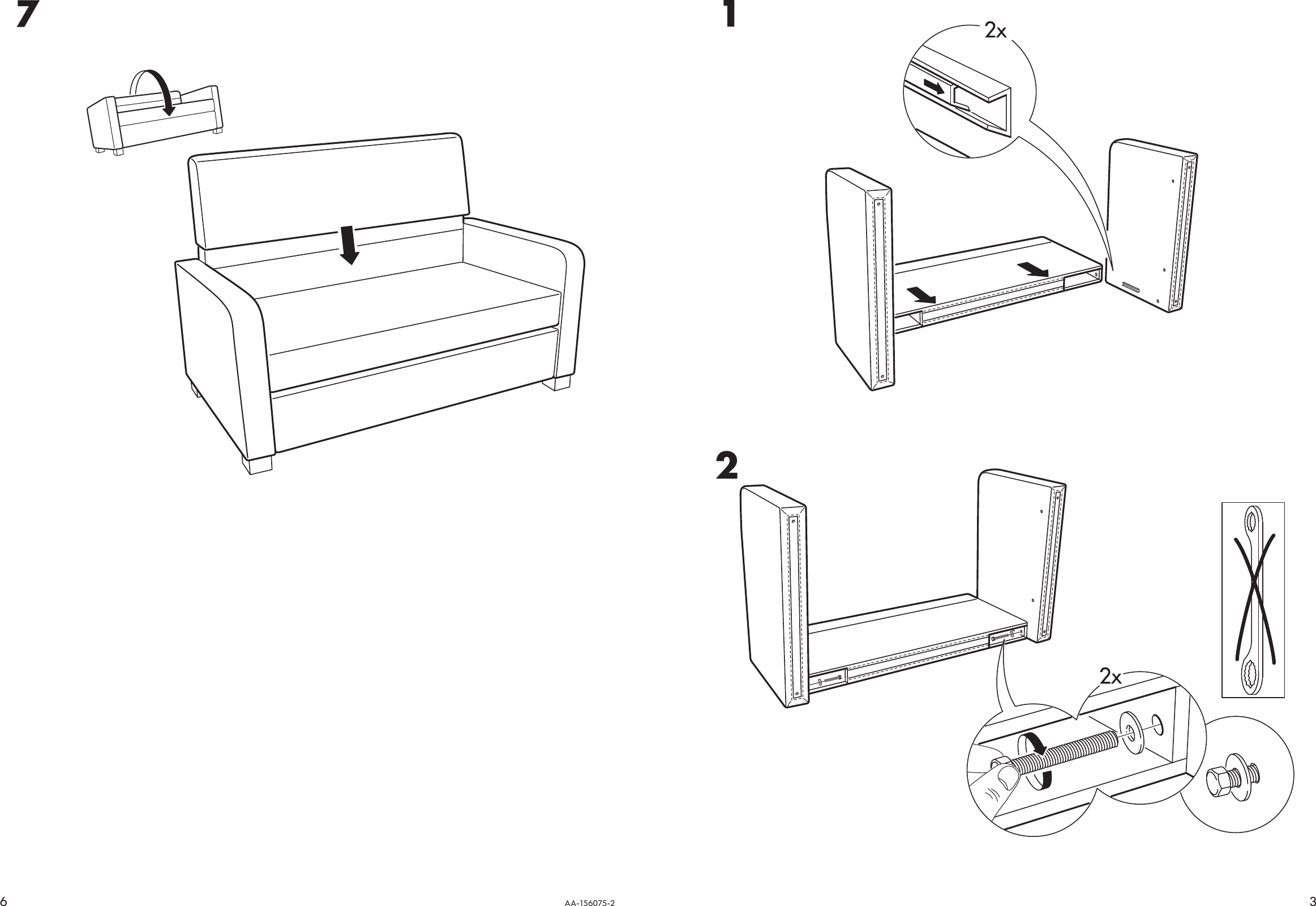 sofa bed assembly instructions