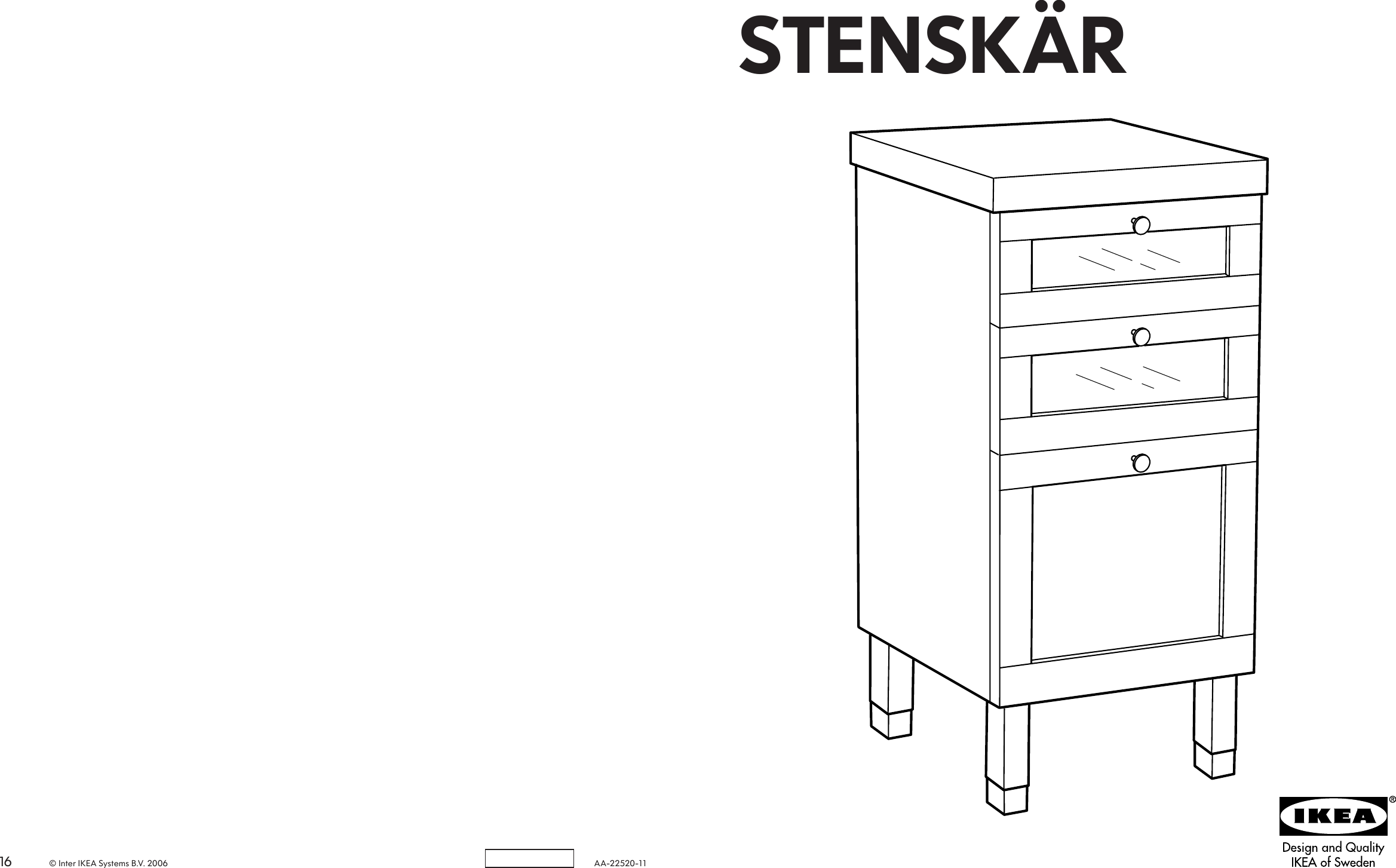 Ikea Stenskar Draw Unit Assembly Instruction
