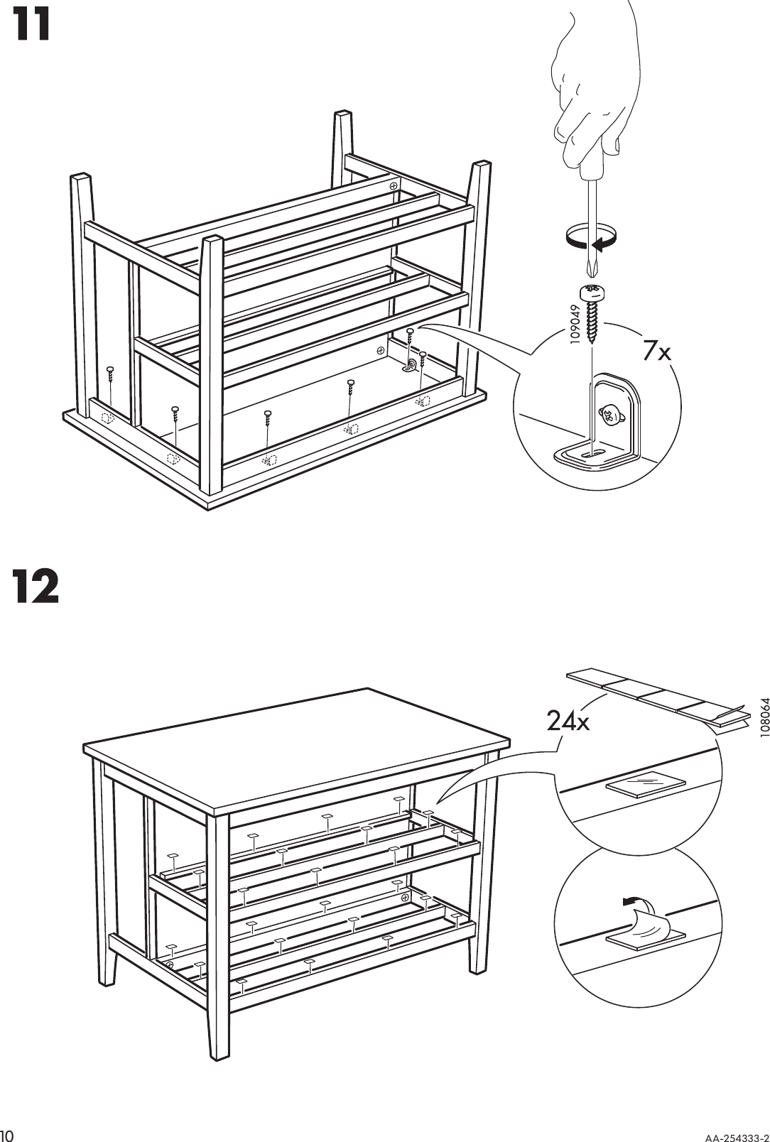 Page 10 of 12 - Ikea Ikea-Stenstorp-Kitchen-Island-50X31-Assembly-Instruction