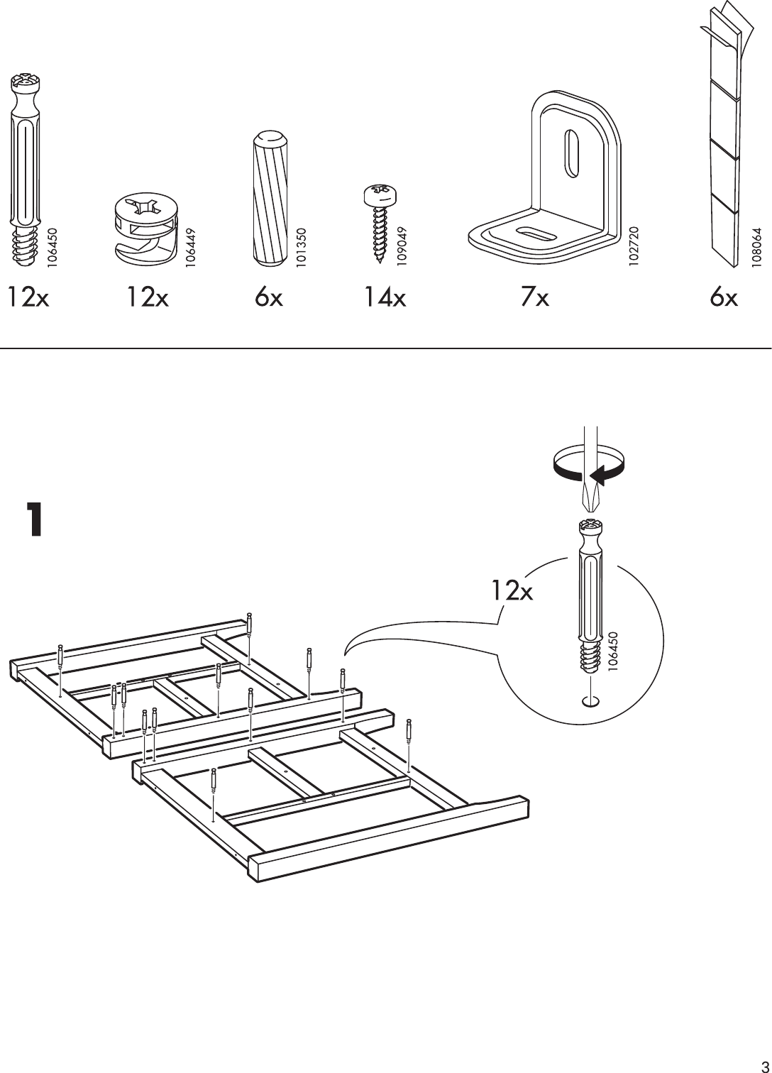 Page 3 of 12 - Ikea Ikea-Stenstorp-Kitchen-Island-50X31-Assembly-Instruction