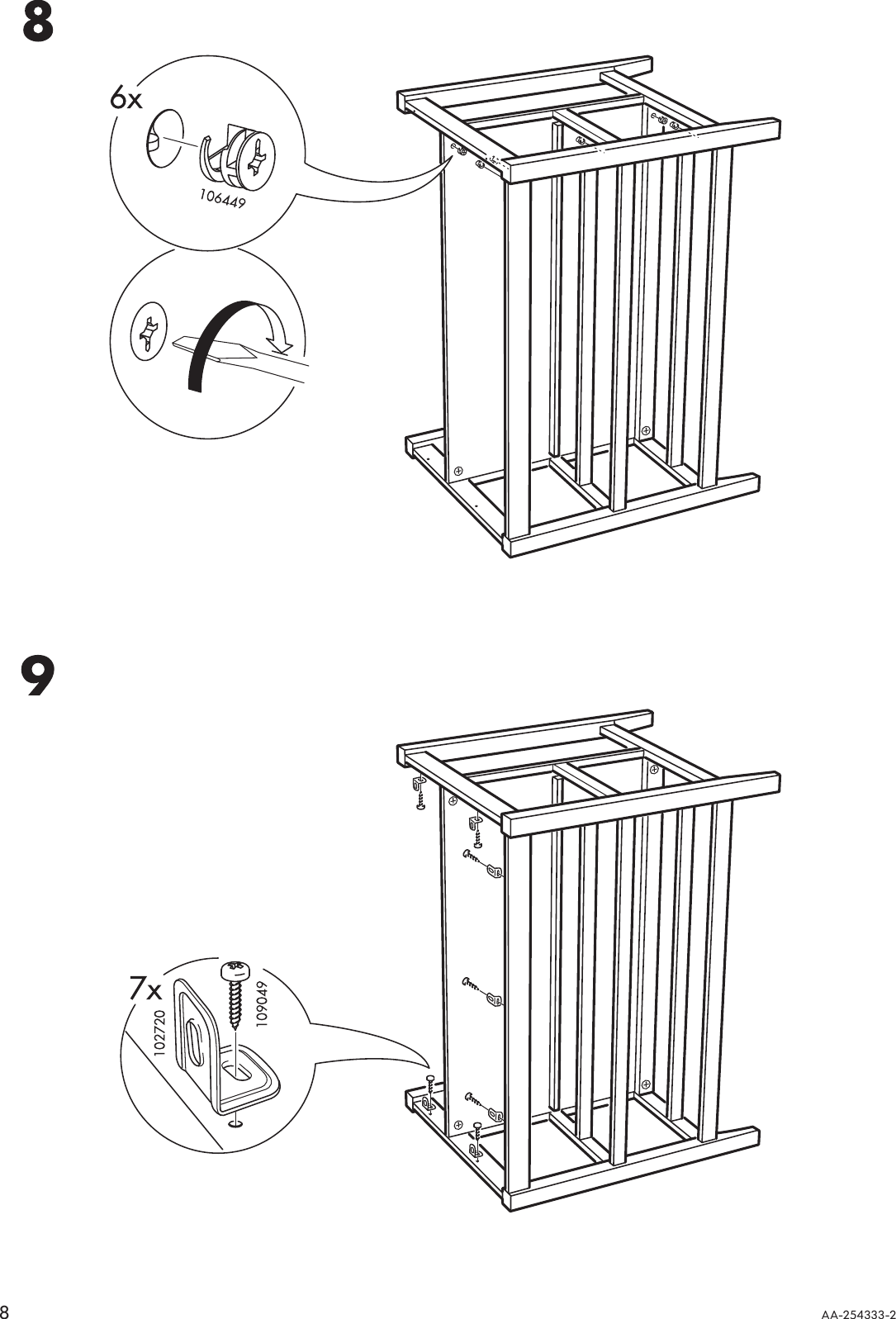 Page 8 of 12 - Ikea Ikea-Stenstorp-Kitchen-Island-50X31-Assembly-Instruction