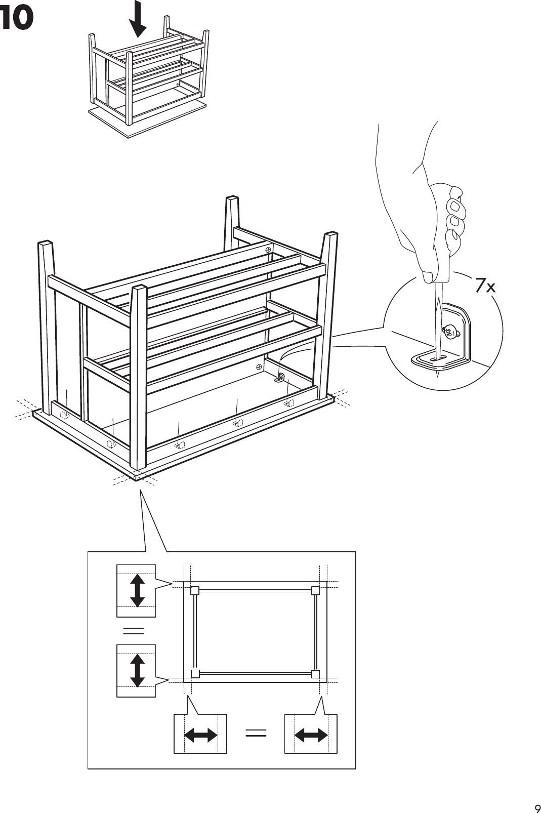 Page 9 of 12 - Ikea Ikea-Stenstorp-Kitchen-Island-50X31-Assembly-Instruction