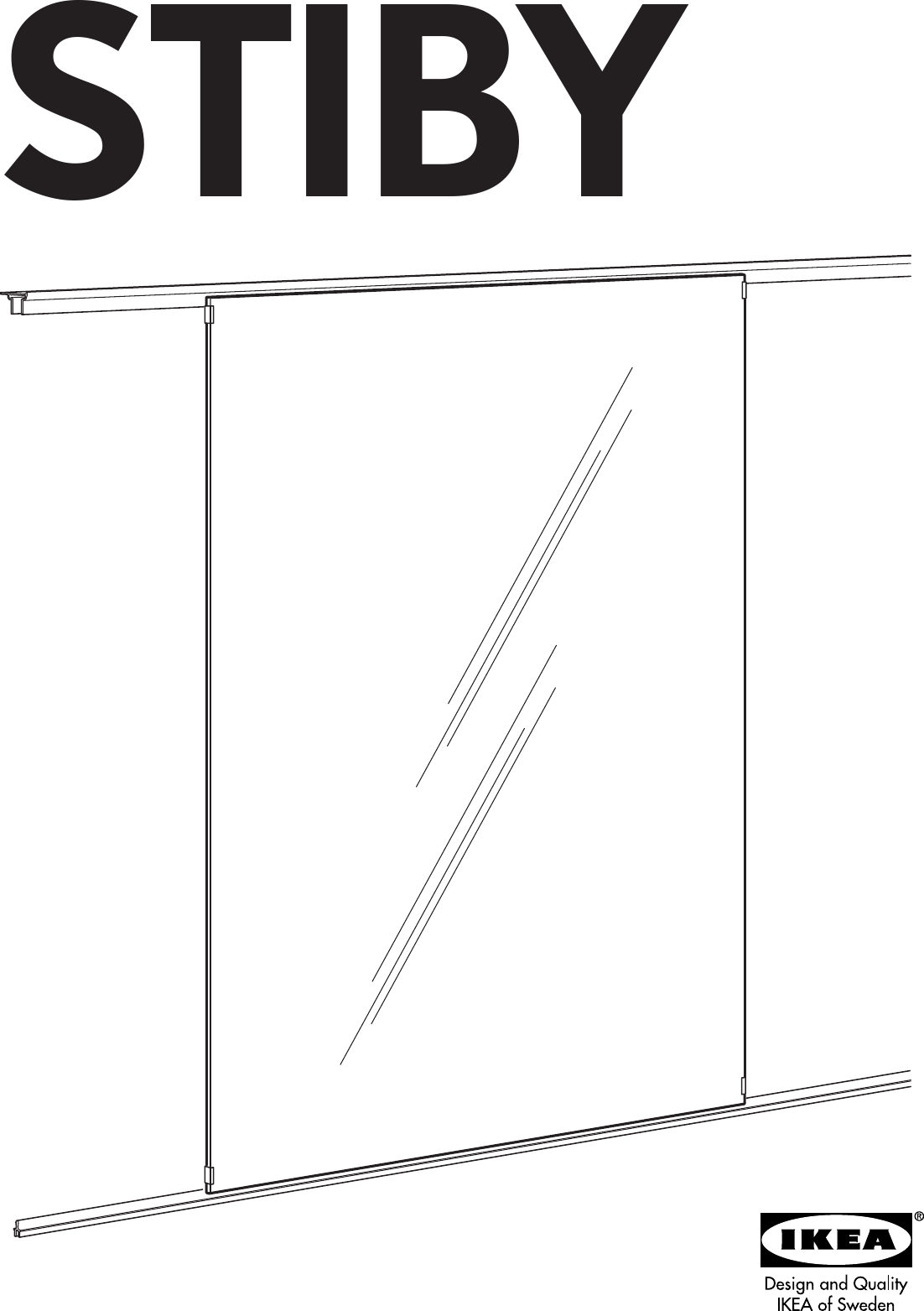 Page 1 of 8 - Ikea Ikea-Stiby-Sliding-Glass-Door-Assembly-Instruction