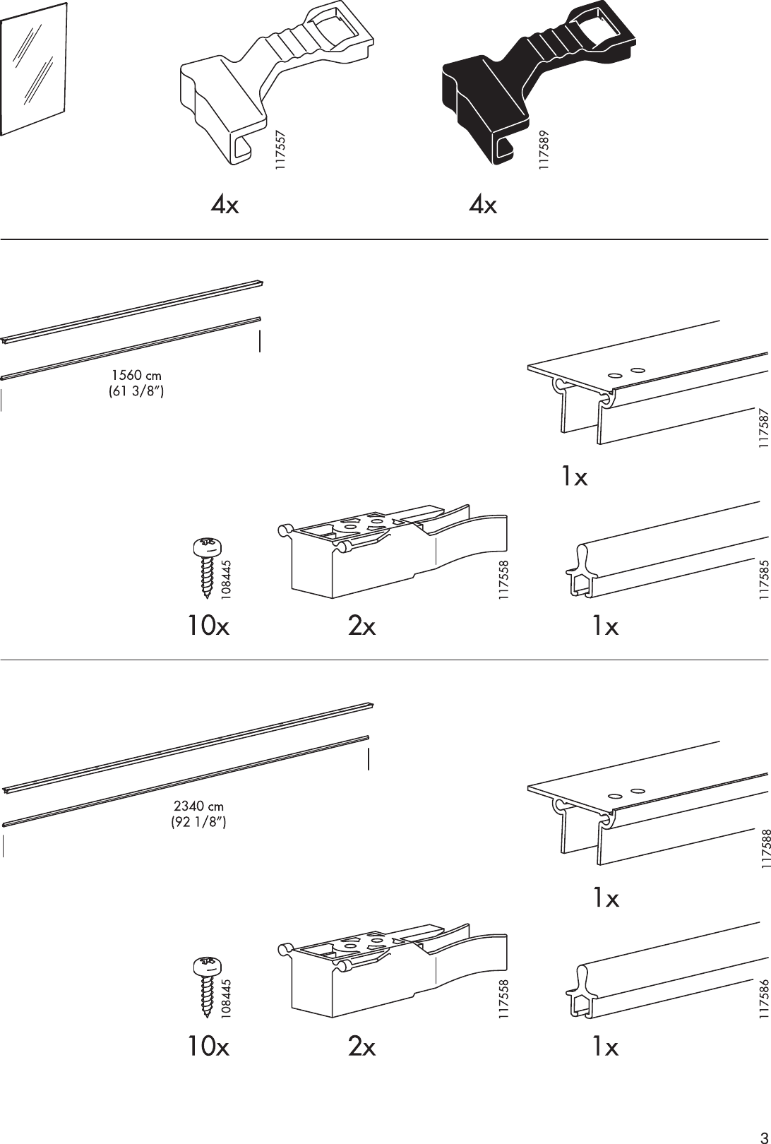 Page 3 of 8 - Ikea Ikea-Stiby-Sliding-Glass-Door-Assembly-Instruction