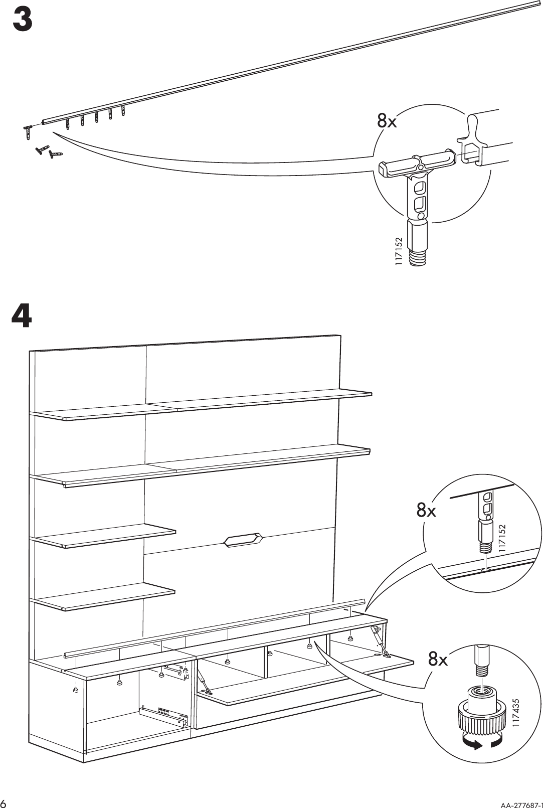 Page 6 of 8 - Ikea Ikea-Stiby-Sliding-Glass-Door-Assembly-Instruction