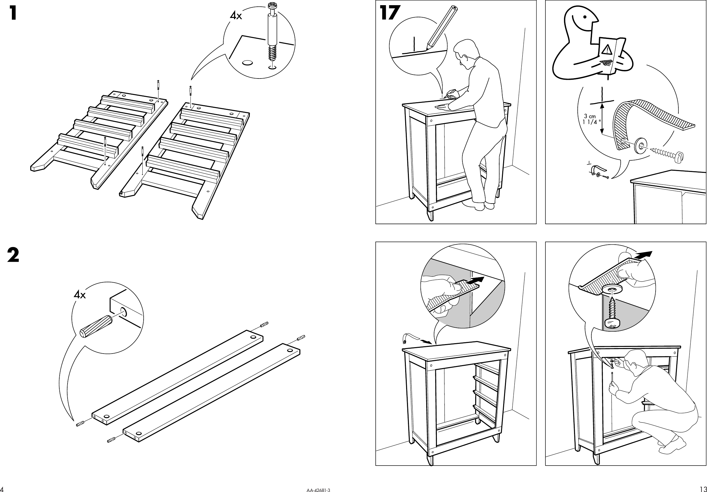 Page 4 of 8 - Ikea Ikea-Stranda-Chest-W-4-Drawers-35X41-Assembly-Instruction