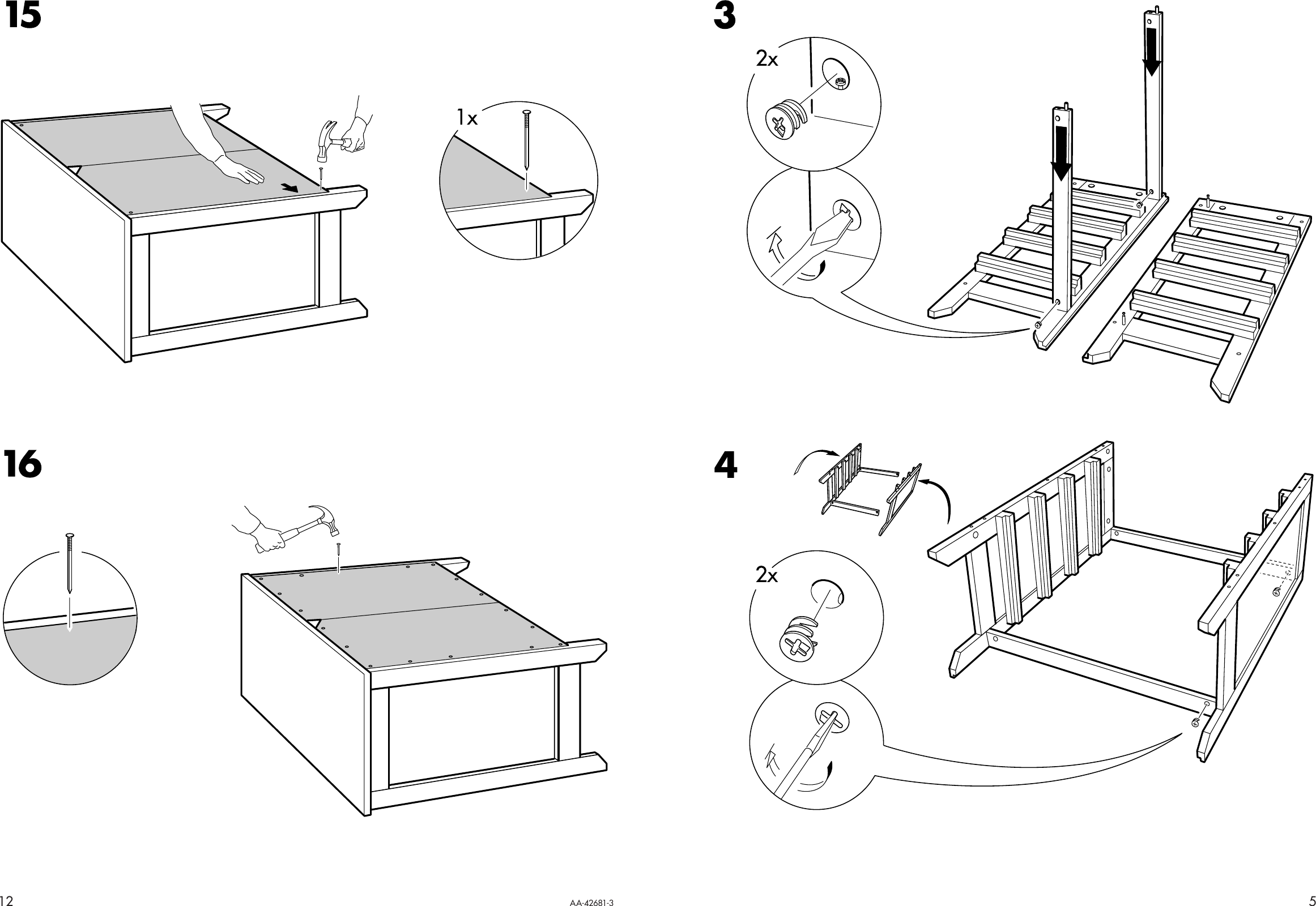 Page 5 of 8 - Ikea Ikea-Stranda-Chest-W-4-Drawers-35X41-Assembly-Instruction