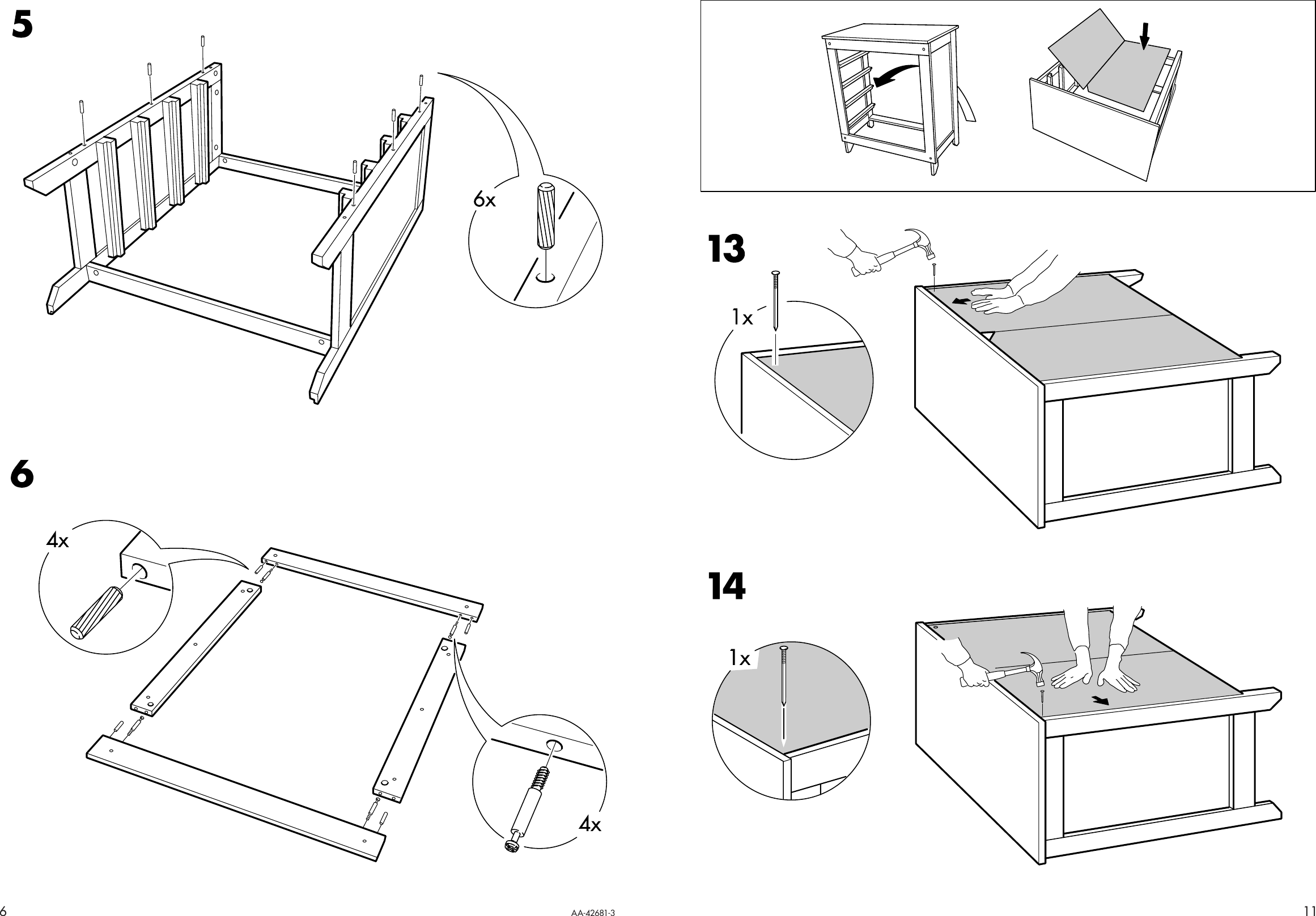 Page 6 of 8 - Ikea Ikea-Stranda-Chest-W-4-Drawers-35X41-Assembly-Instruction