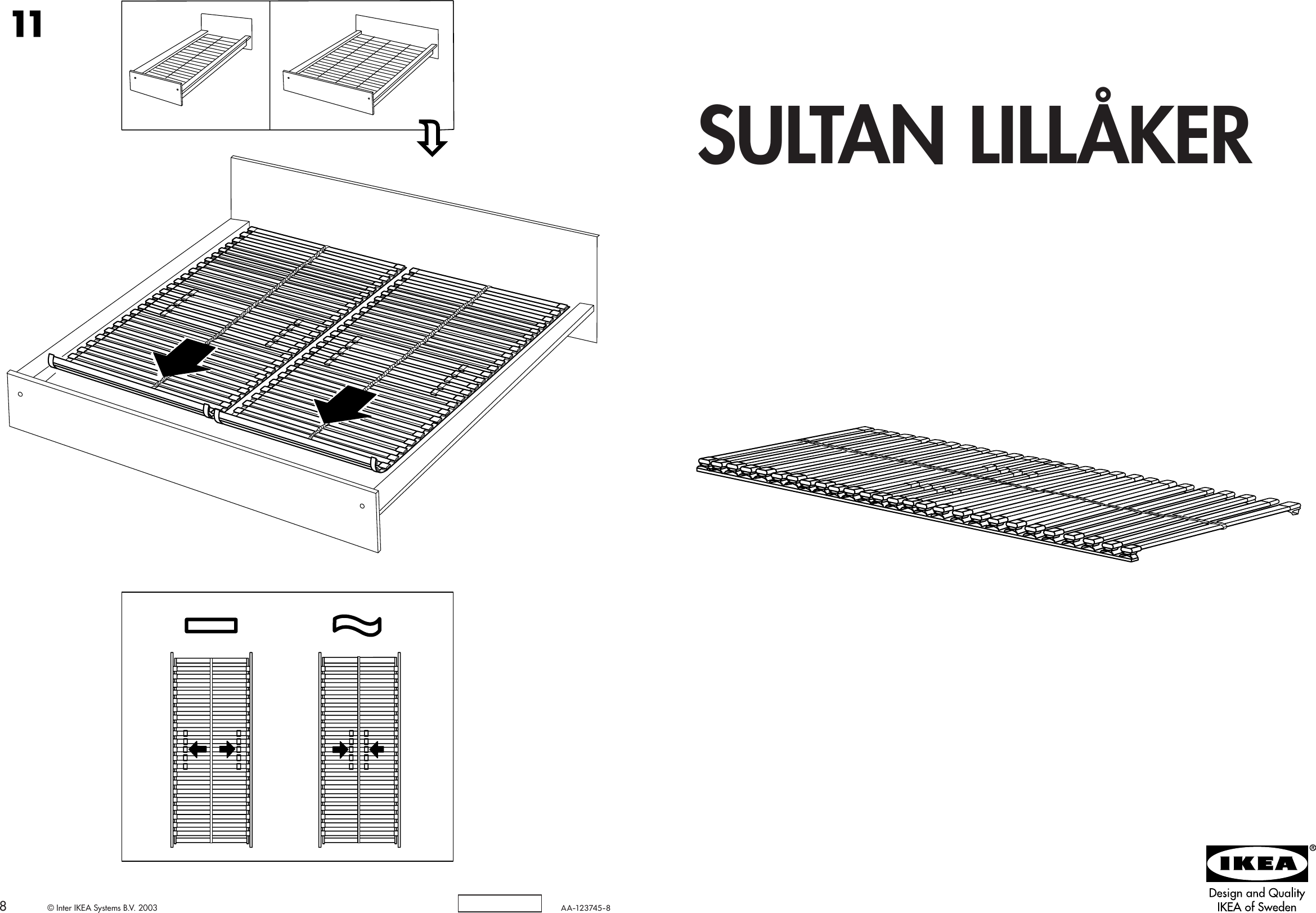 Ikea Sultan Lillaker Slatted Bed Base Twin Assembly Instruction 20