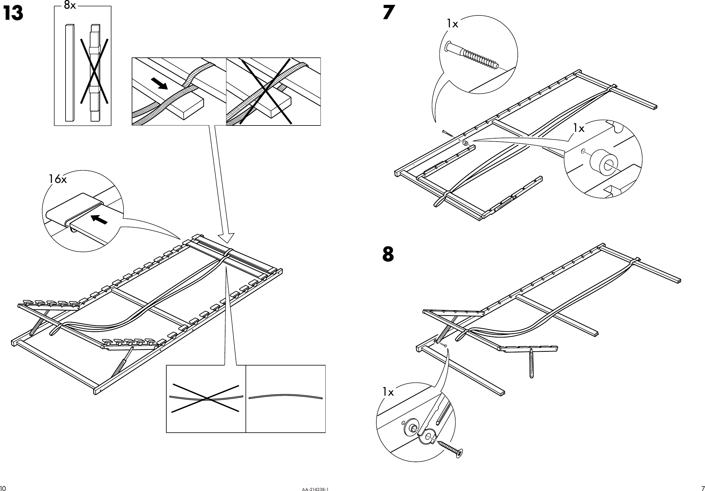 Page 7 of 8 - Ikea Ikea-Sultan-Lovene-Slatted-Bed-Base-Queen-Assembly-Instruction