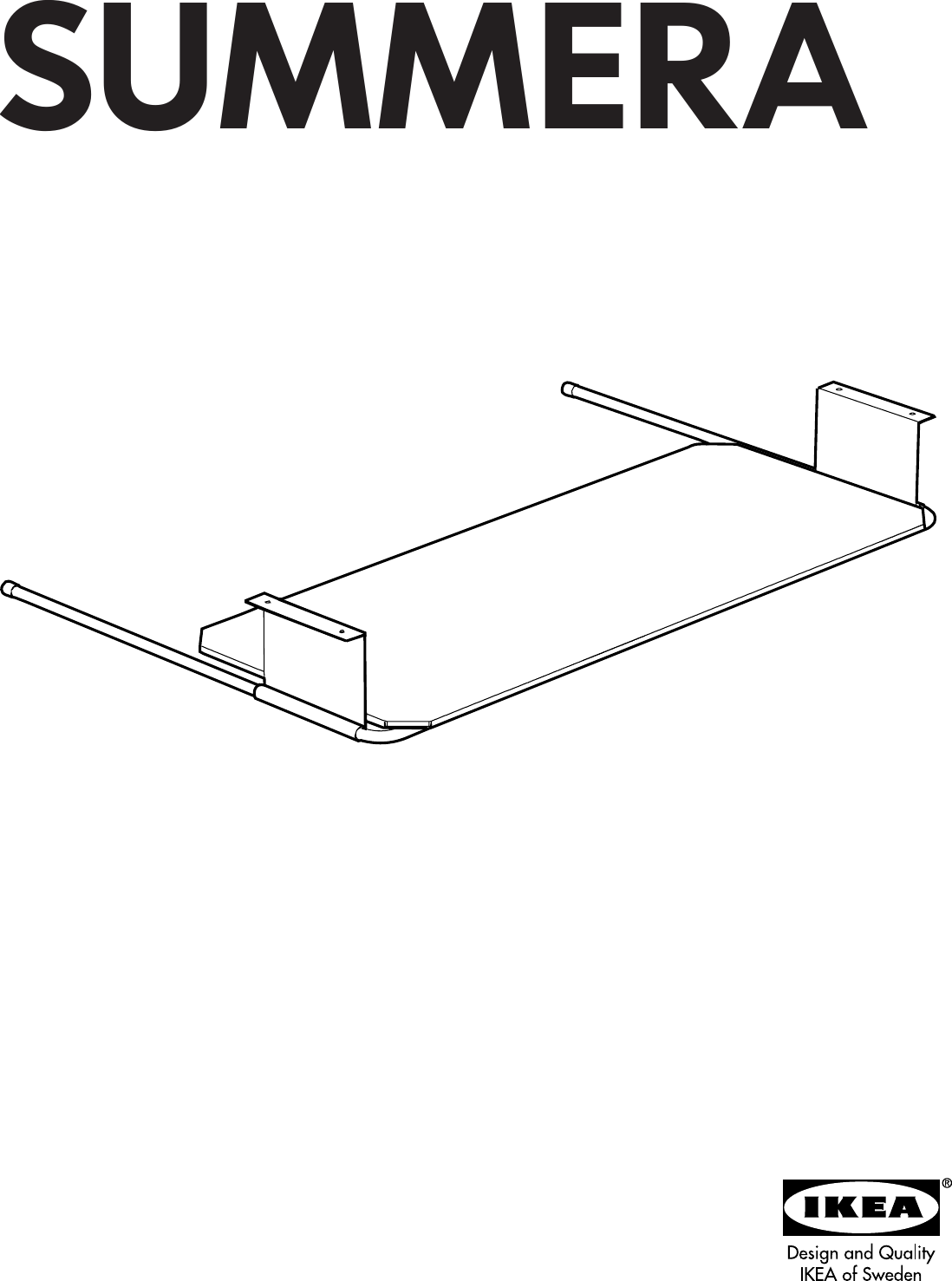 Page 1 of 8 - Ikea Ikea-Summera-Pull-Out-Keyboard-Shelf-Assembly-Instruction