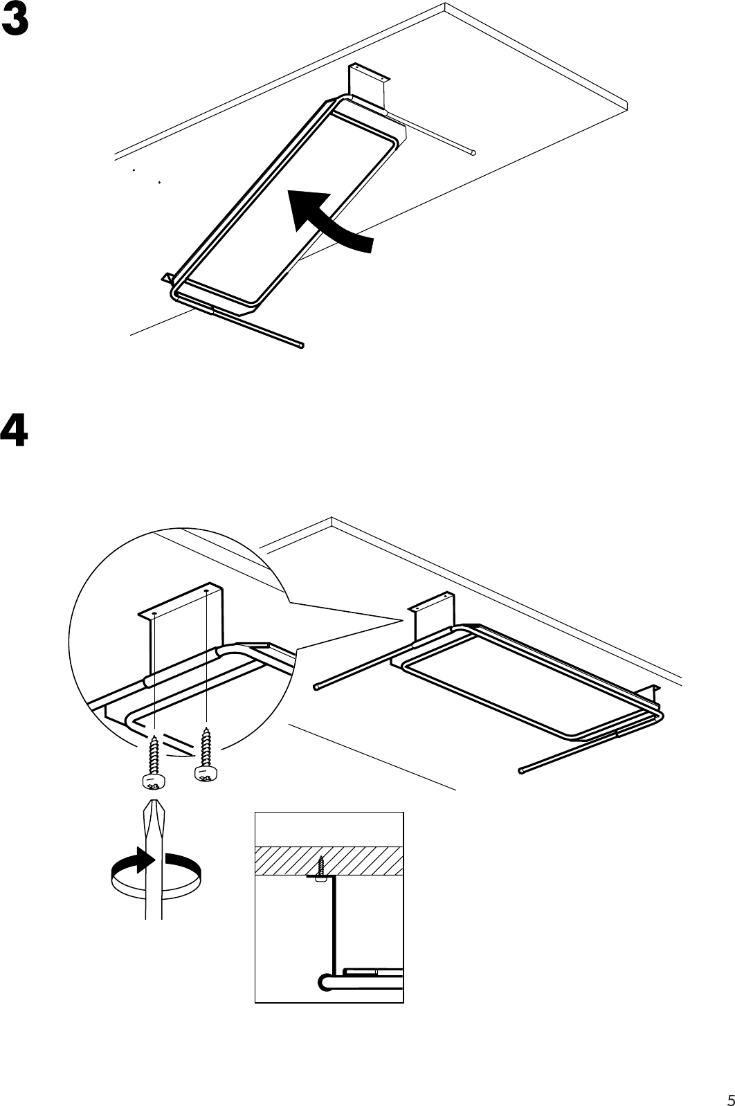 Page 5 of 8 - Ikea Ikea-Summera-Pull-Out-Keyboard-Shelf-Assembly-Instruction