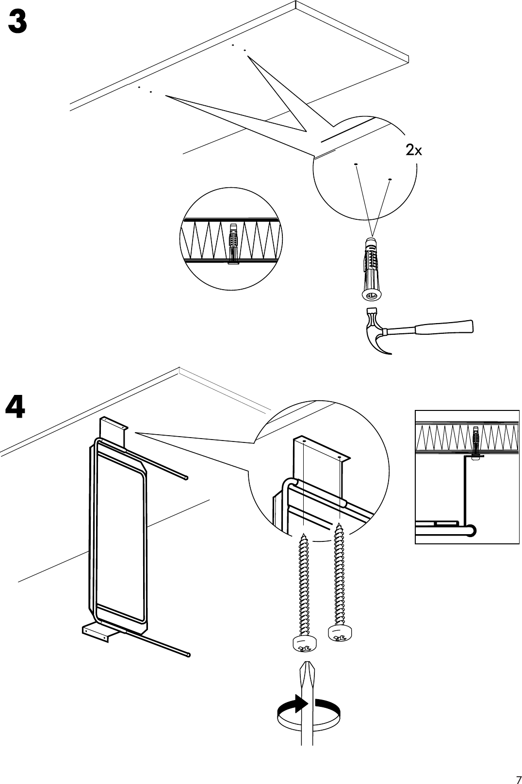 Page 7 of 8 - Ikea Ikea-Summera-Pull-Out-Keyboard-Shelf-Assembly-Instruction