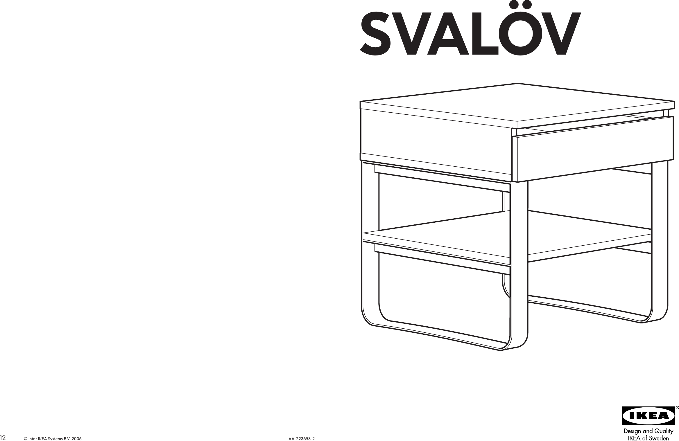 Page 1 of 6 - Ikea Ikea-Svalav-Side-Table-20X20-Assembly-Instruction