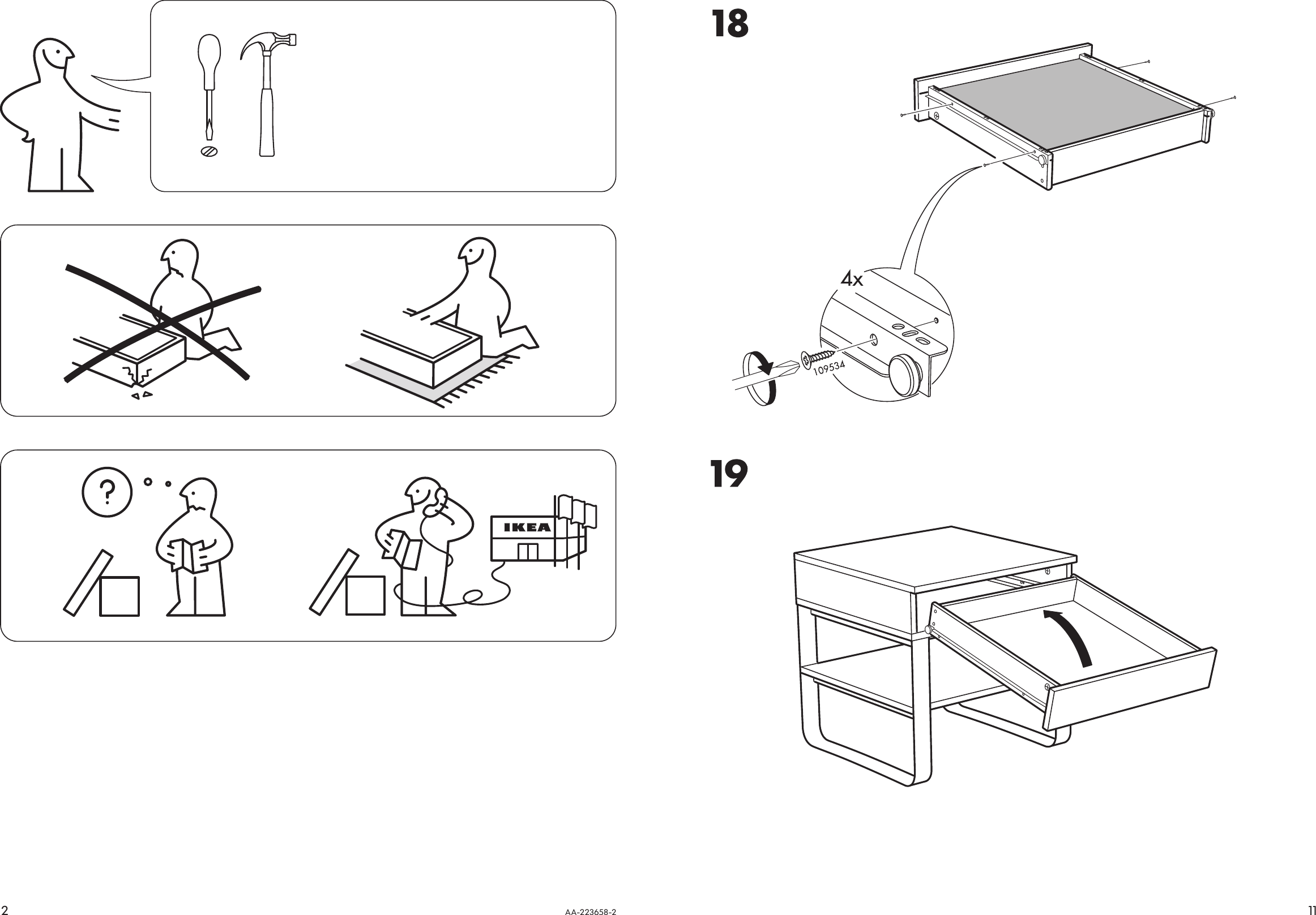 Page 2 of 6 - Ikea Ikea-Svalav-Side-Table-20X20-Assembly-Instruction