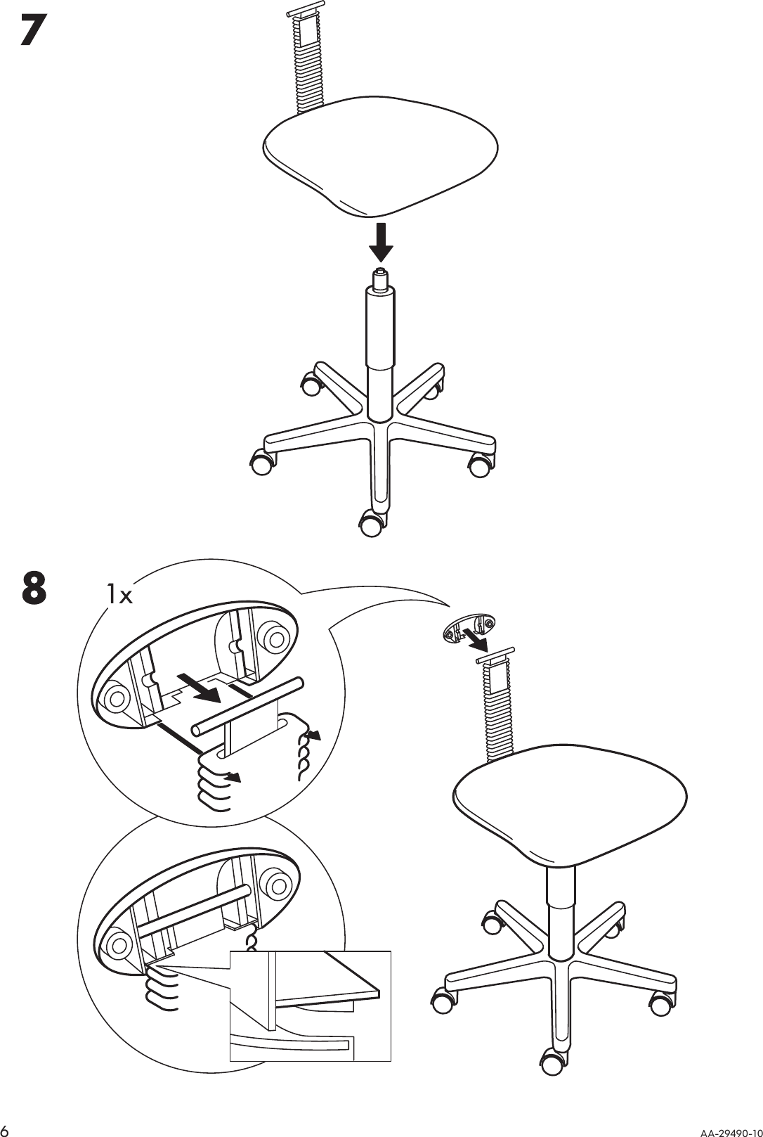 Page 6 of 8 - Ikea Ikea-Svenning-Swivel-Chair-Assembly-Instruction