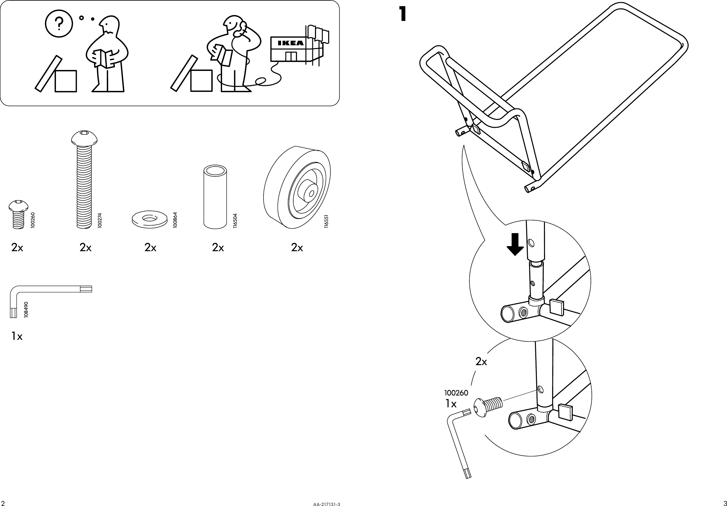 Ikea Teppas Trolley 14X16X34 Assembly Instruction