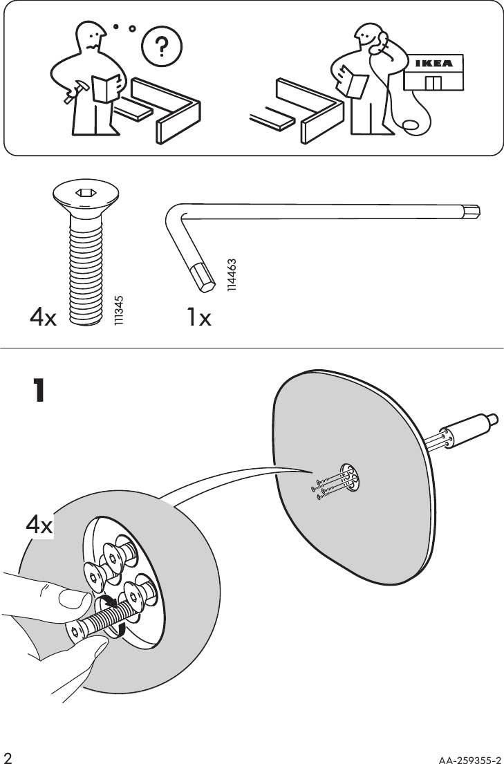 Page 2 of 4 - Ikea Ikea-Tirup-Chair-Assembly-Instruction