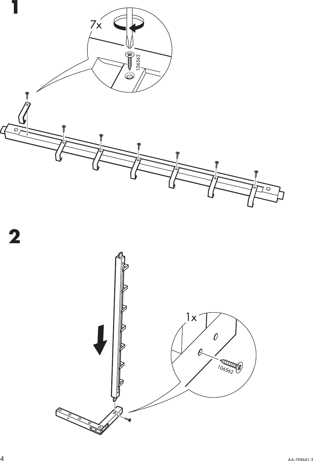 Page 4 of 8 - Ikea Ikea-Tjusig-Hat-Rack-39-Assembly-Instruction