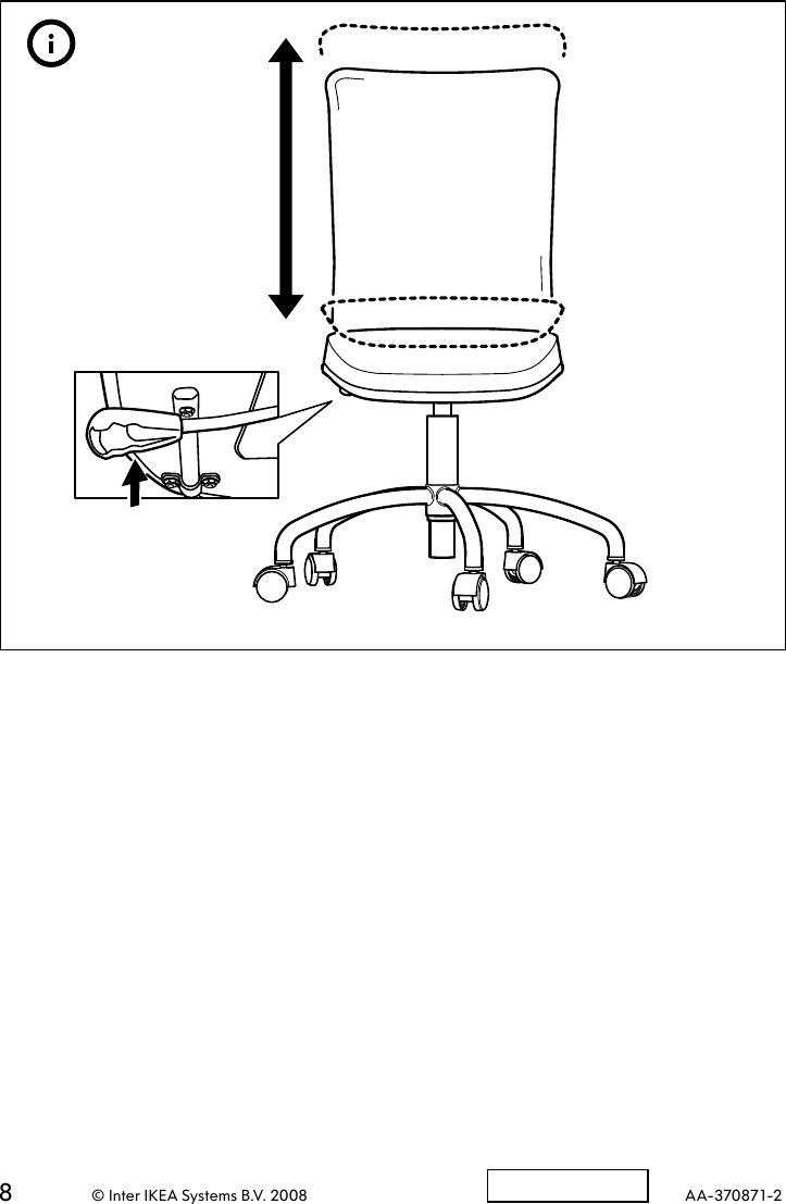 Page 8 of 8 - Ikea Ikea-Torbjorn-Swivel-Chair-Assembly-Instruction