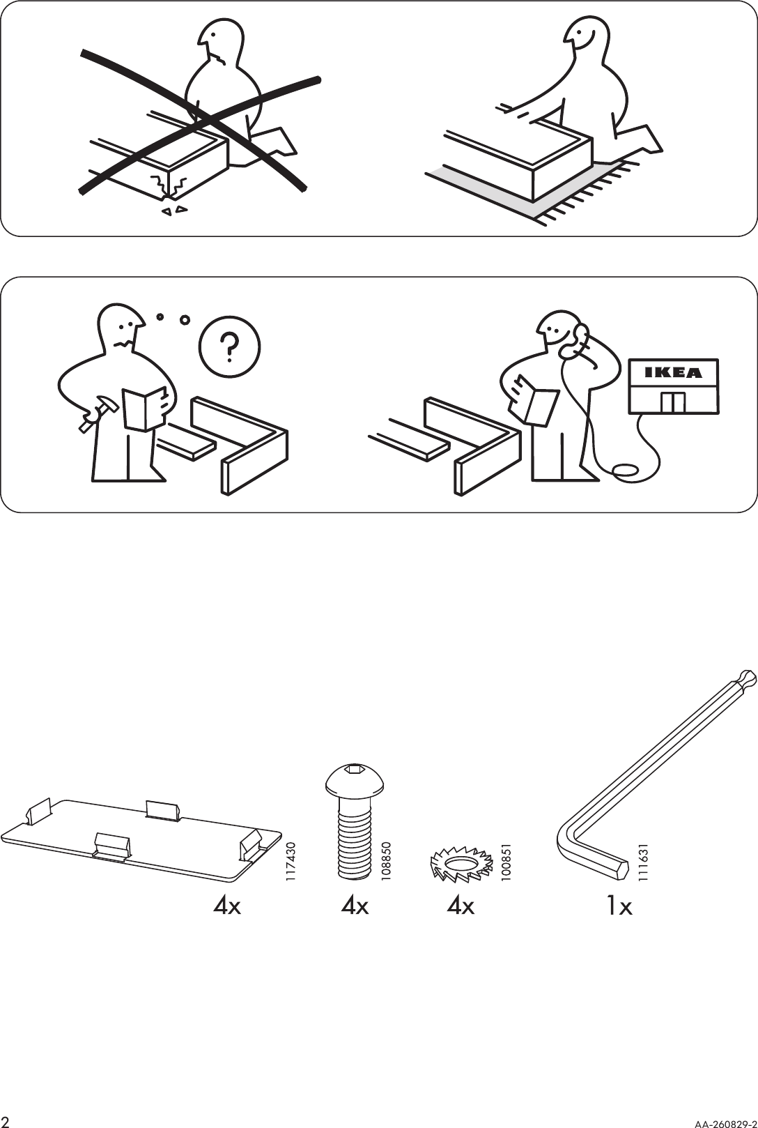 Page 2 of 4 - Ikea Ikea-Torsby-Dining-Table-71X34-Assembly-Instruction