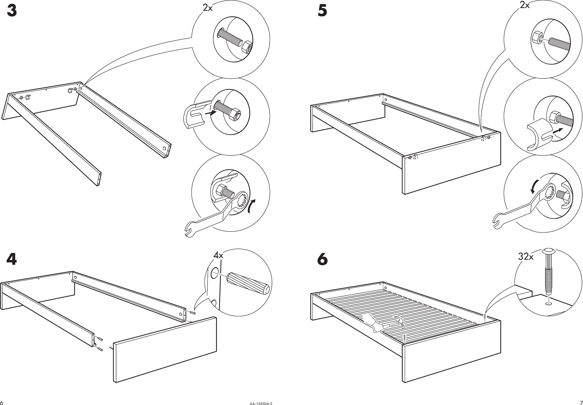 Page 6 of 6 - Ikea Ikea-Tovik-Bed-Frame-Twin-Assembly-Instruction