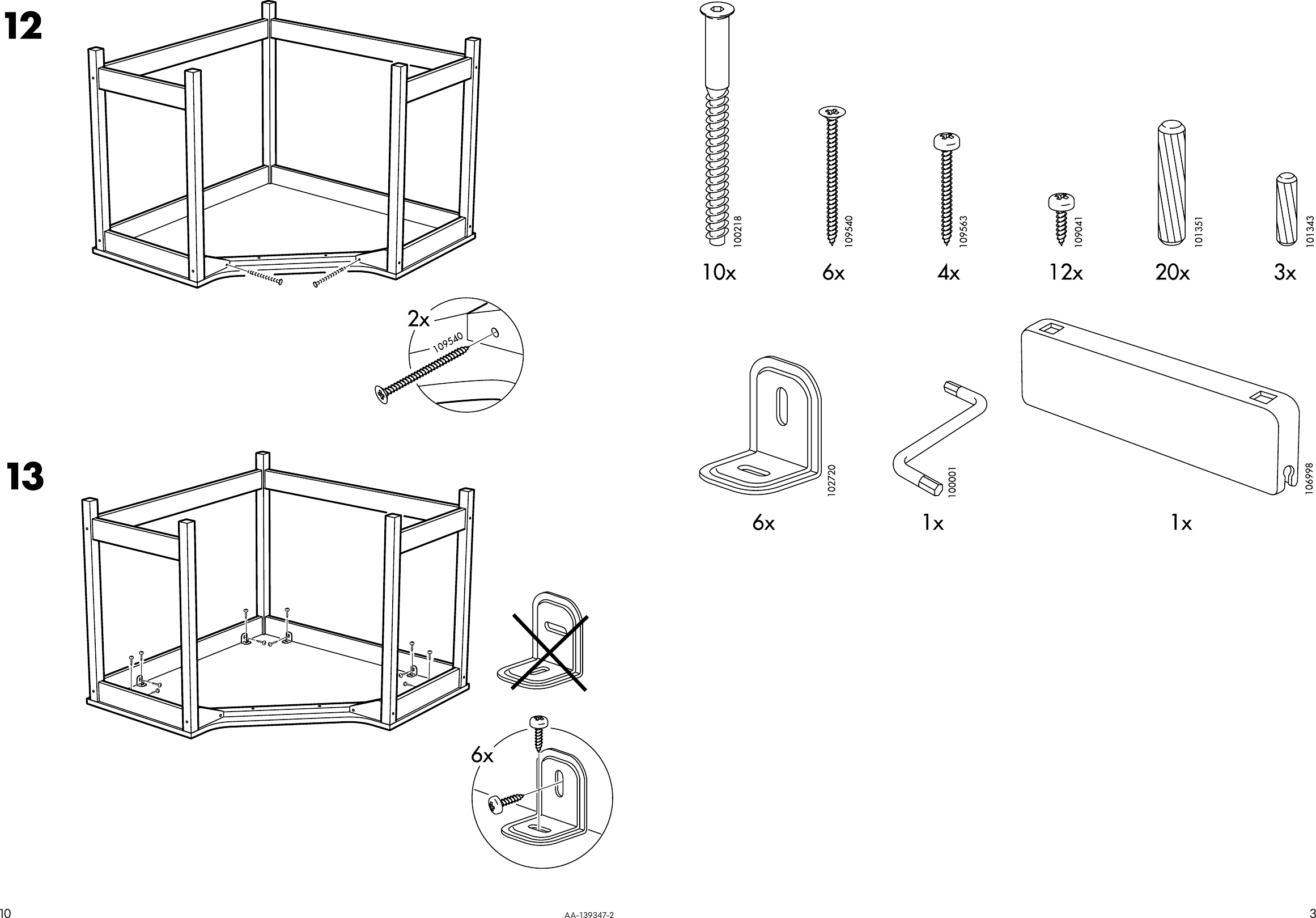 Page 3 of 6 - Ikea Ikea-Tovik-Corner-Desk-Assembly-Instruction