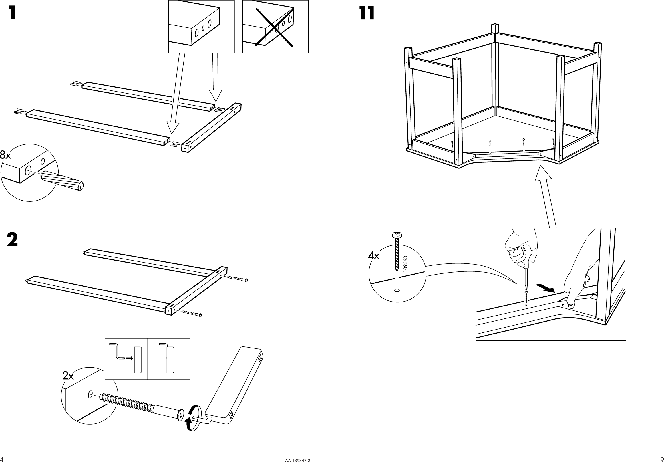 Page 4 of 6 - Ikea Ikea-Tovik-Corner-Desk-Assembly-Instruction