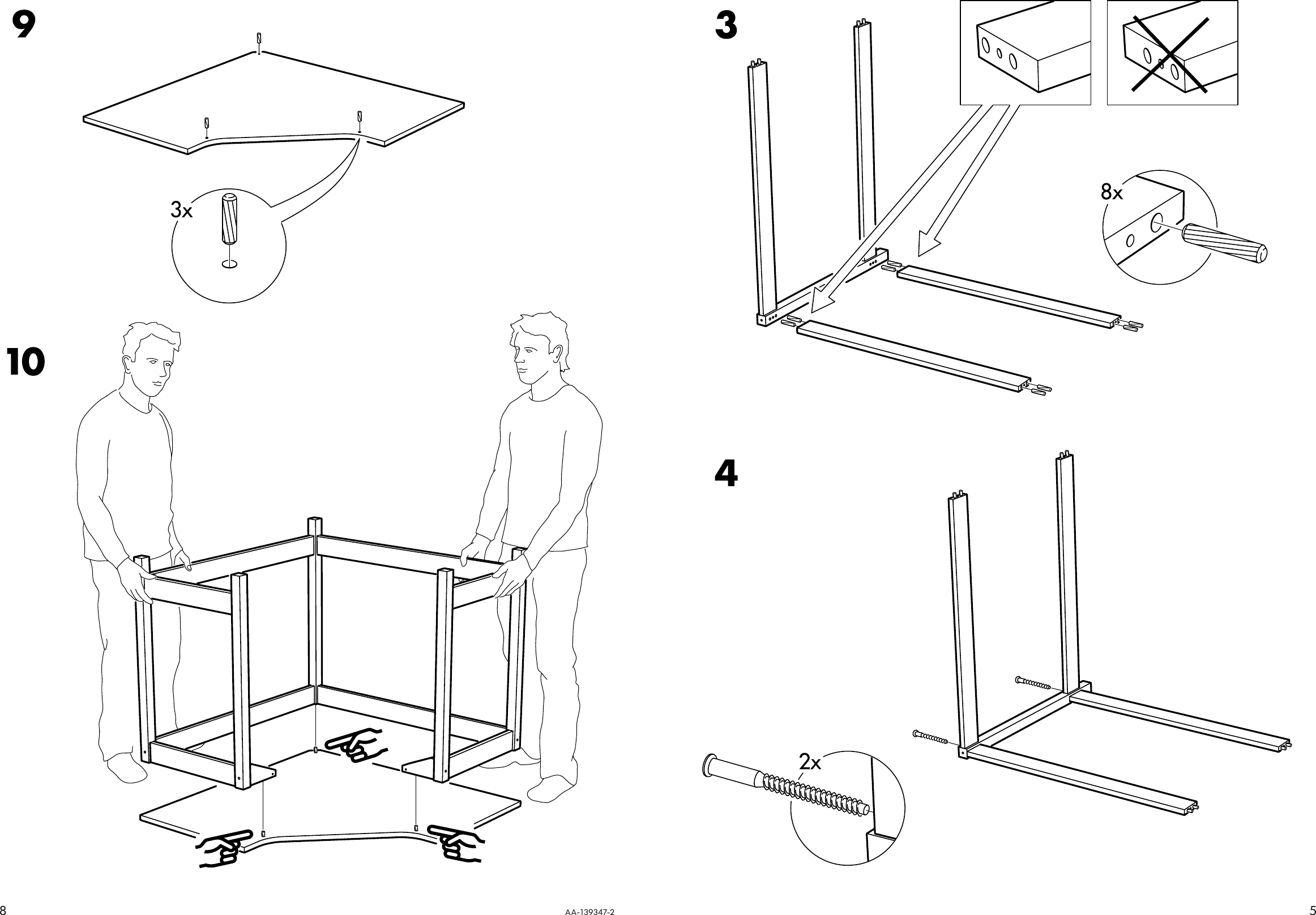 Page 5 of 6 - Ikea Ikea-Tovik-Corner-Desk-Assembly-Instruction