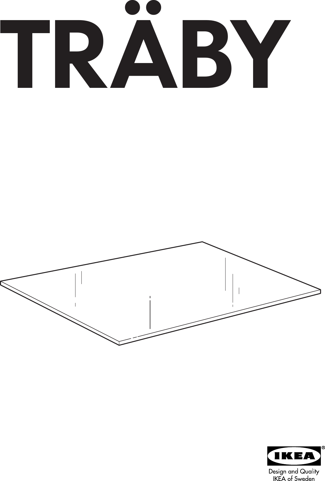 Page 1 of 4 - Ikea Ikea-Traby-Glass-Shelf-14X14-Assembly-Instruction