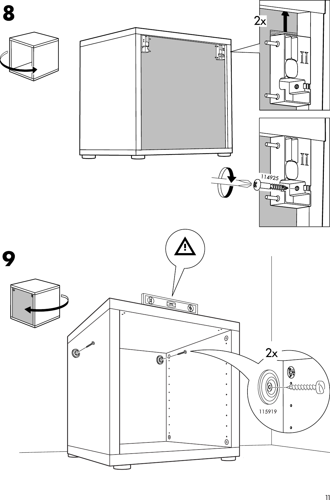 Page 11 of 12 - Ikea Ikea-Traby-Shelf-Unit-16X16-Assembly-Instruction