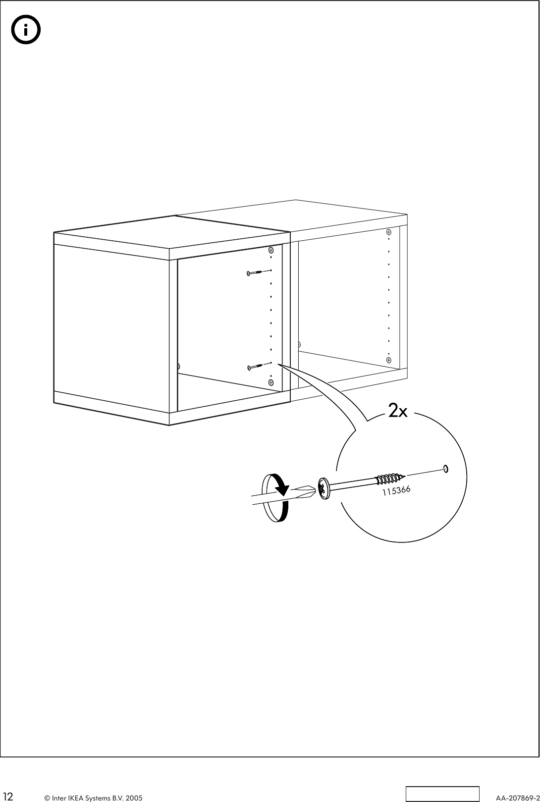Page 12 of 12 - Ikea Ikea-Traby-Shelf-Unit-16X16-Assembly-Instruction
