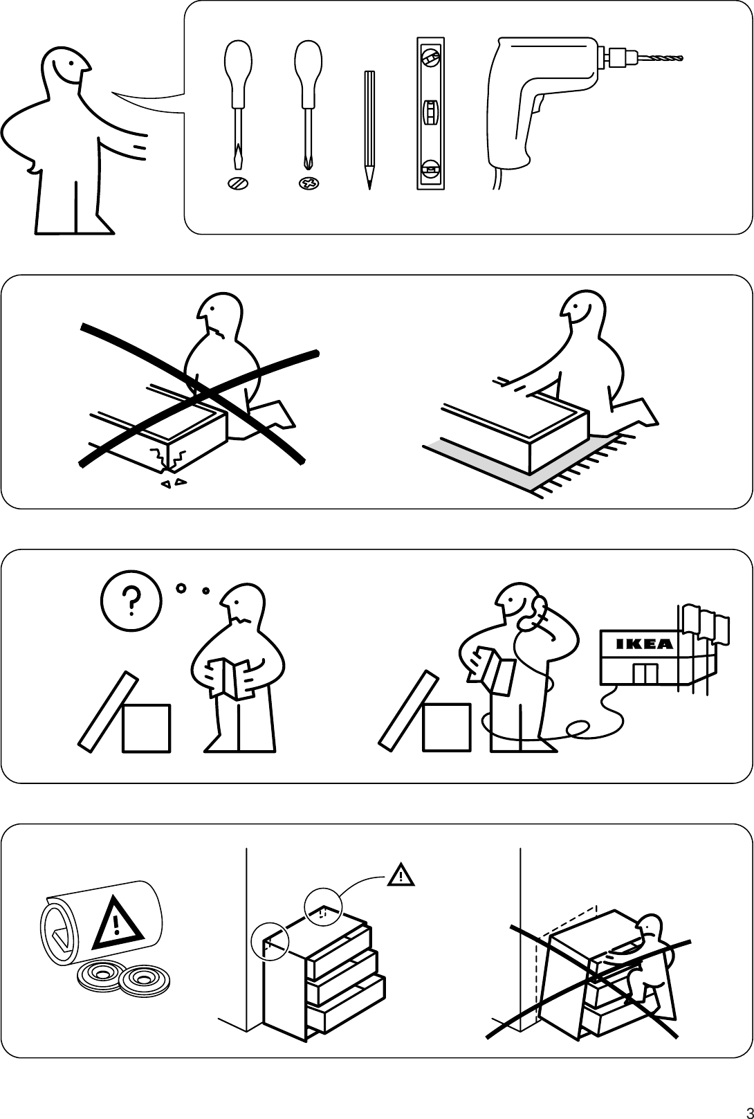 Page 3 of 12 - Ikea Ikea-Traby-Shelf-Unit-16X16-Assembly-Instruction