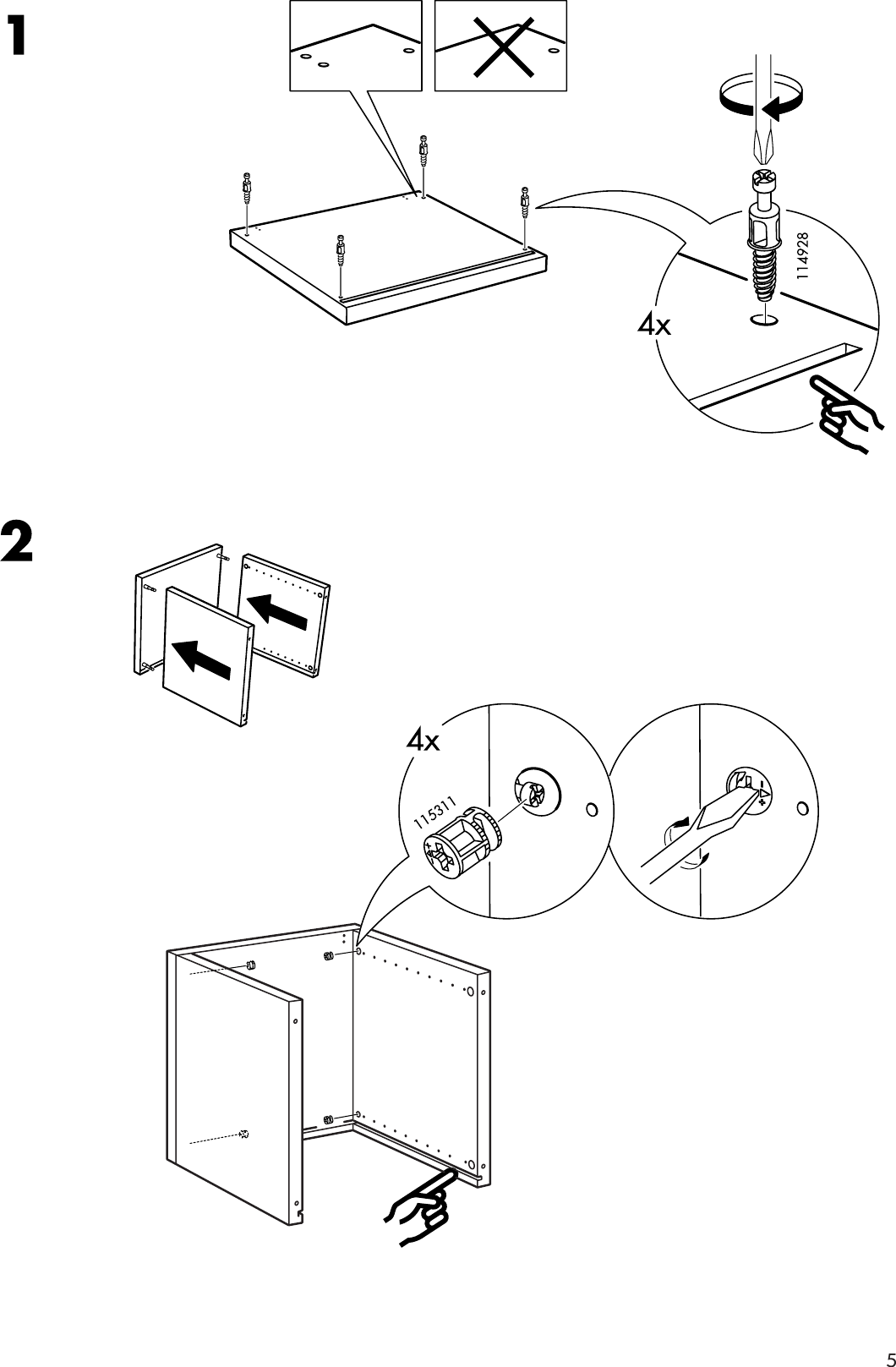 Page 5 of 12 - Ikea Ikea-Traby-Shelf-Unit-16X16-Assembly-Instruction