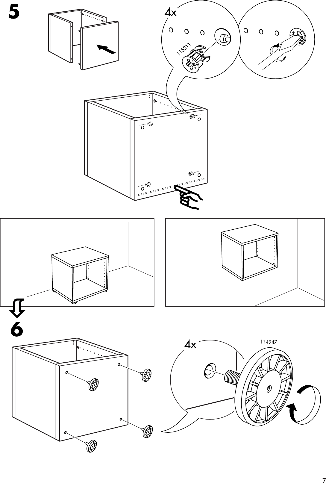 Page 7 of 12 - Ikea Ikea-Traby-Shelf-Unit-16X16-Assembly-Instruction