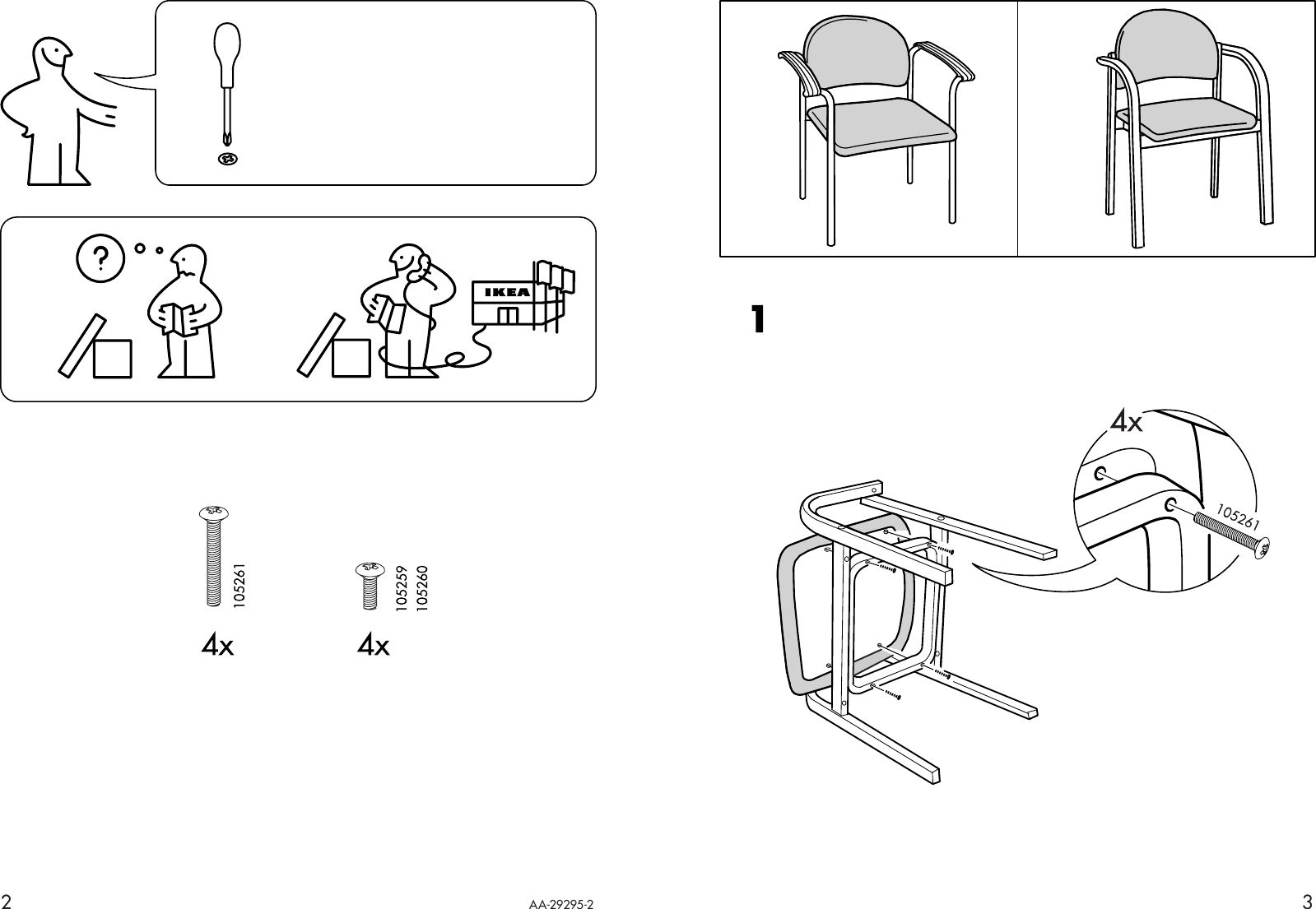 Page 2 of 2 - Ikea Ikea-Trassent-Beslut-Seat-Back-Assembly-Instruction