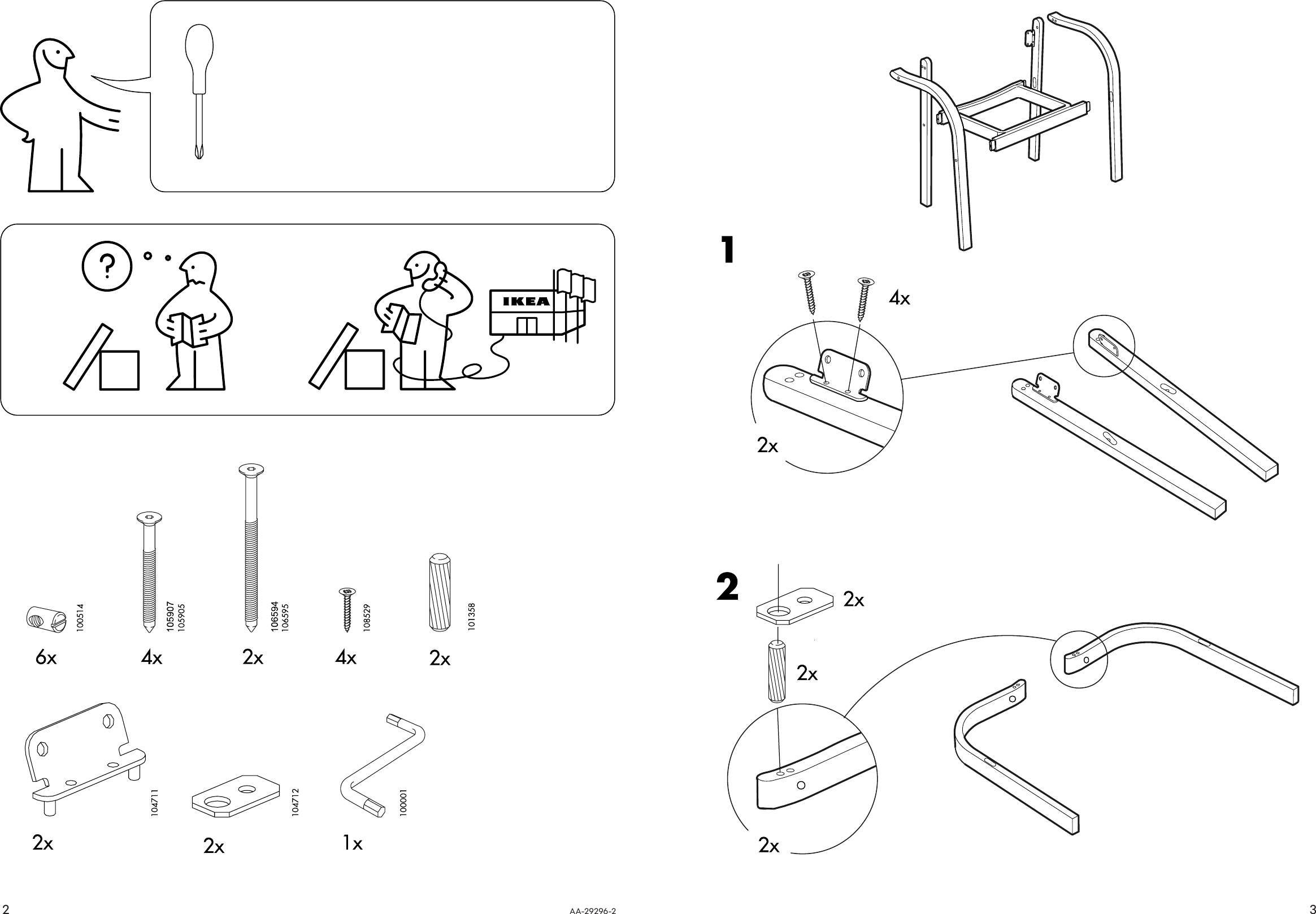 Page 2 of 2 - Ikea Ikea-Trassent-Chair-Frame-Assembly-Instruction-2  Ikea-trassent-chair-frame-assembly-instruction