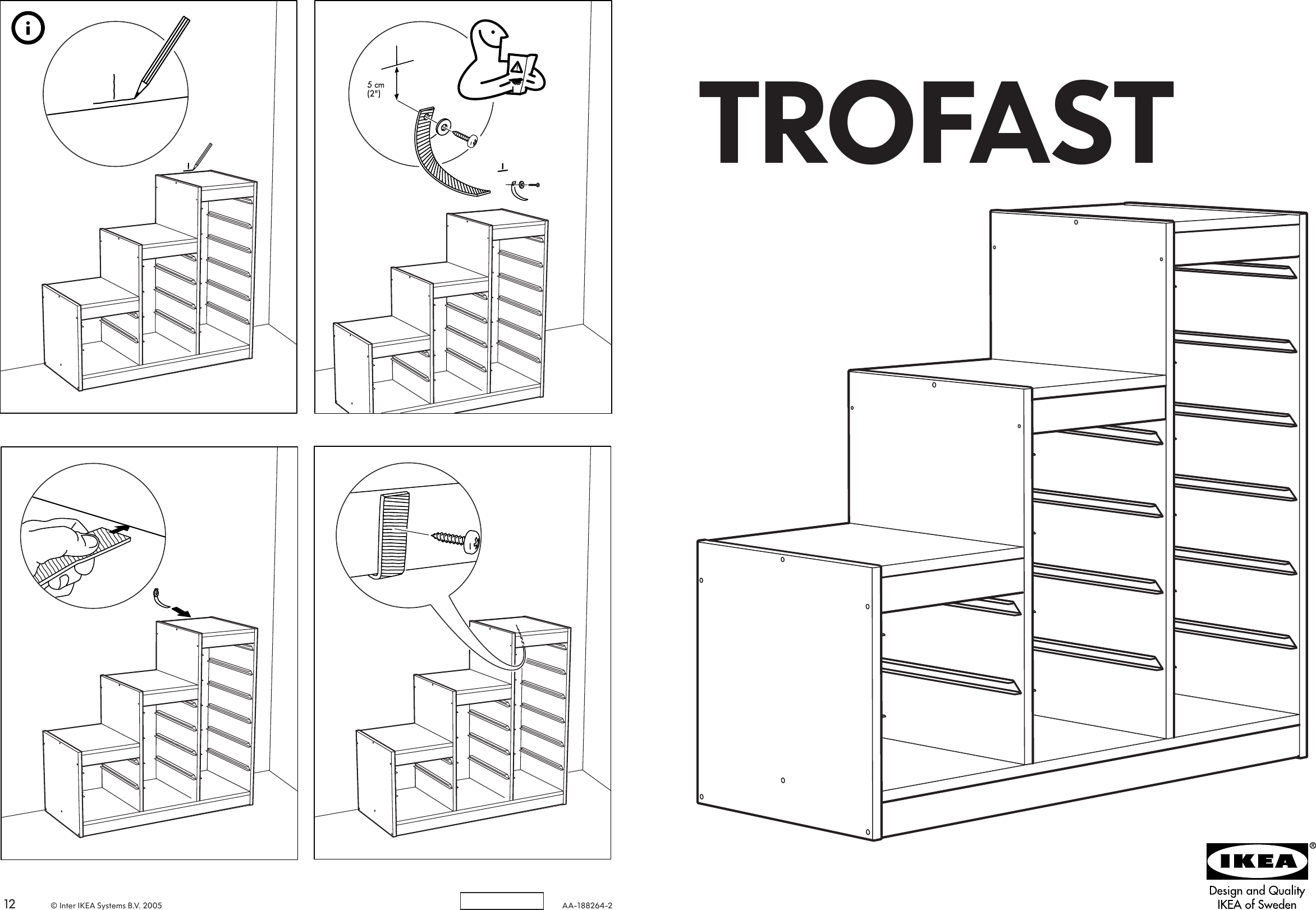 Page 1 of 6 - Ikea Ikea-Trofast-Frame-39-3-8X37X17-3-8-Assembly-Instruction