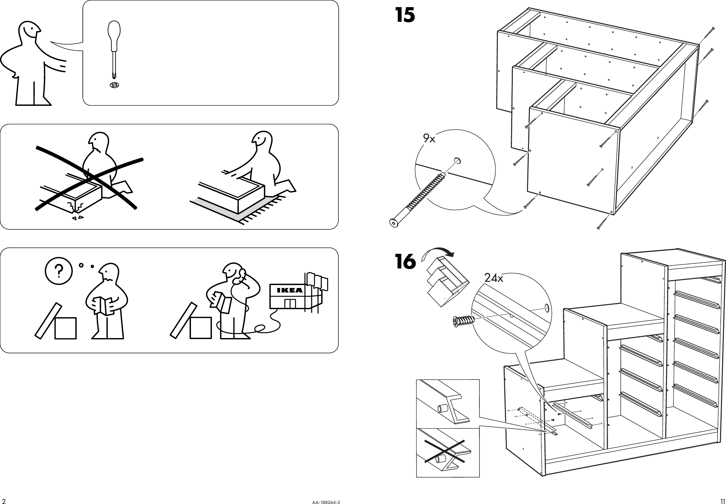 Page 2 of 6 - Ikea Ikea-Trofast-Frame-39-3-8X37X17-3-8-Assembly-Instruction