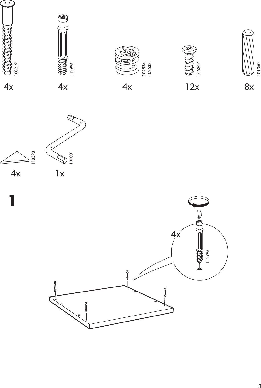 Page 3 of 8 - Ikea Ikea-Trollsta-Side-Table-Assembly-Instruction