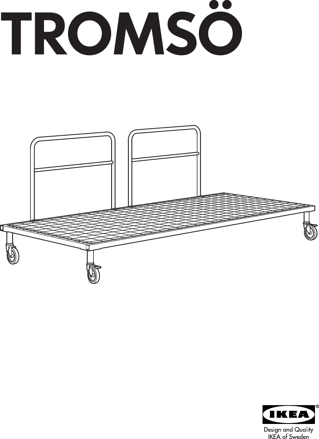 Page 1 of 4 - Ikea Ikea-Tromsa-Bed-Frame-Twin-Assembly-Instruction