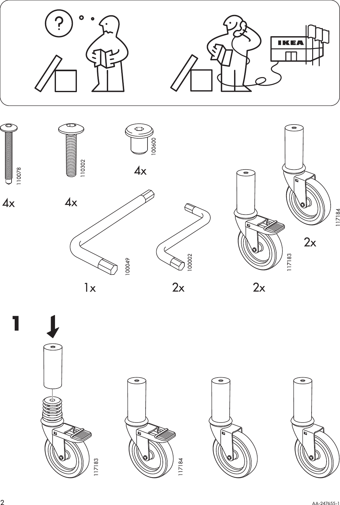 Page 2 of 4 - Ikea Ikea-Tromsa-Bed-Frame-Twin-Assembly-Instruction