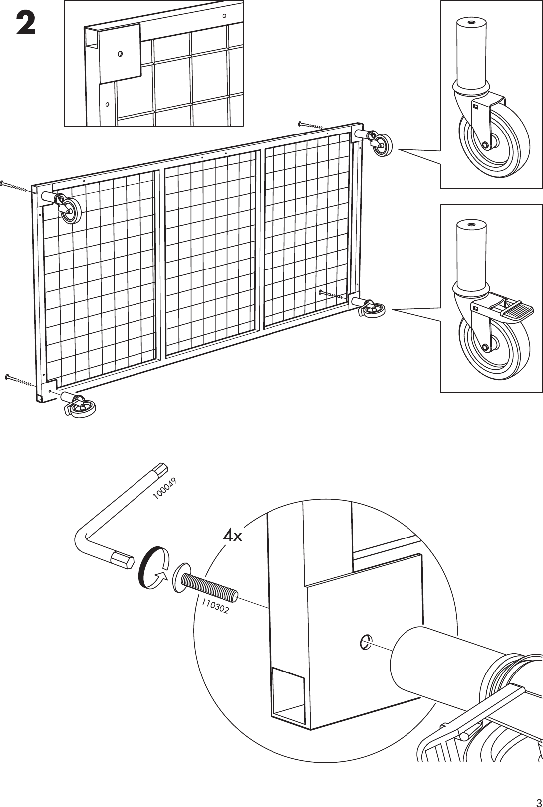 Page 3 of 4 - Ikea Ikea-Tromsa-Bed-Frame-Twin-Assembly-Instruction