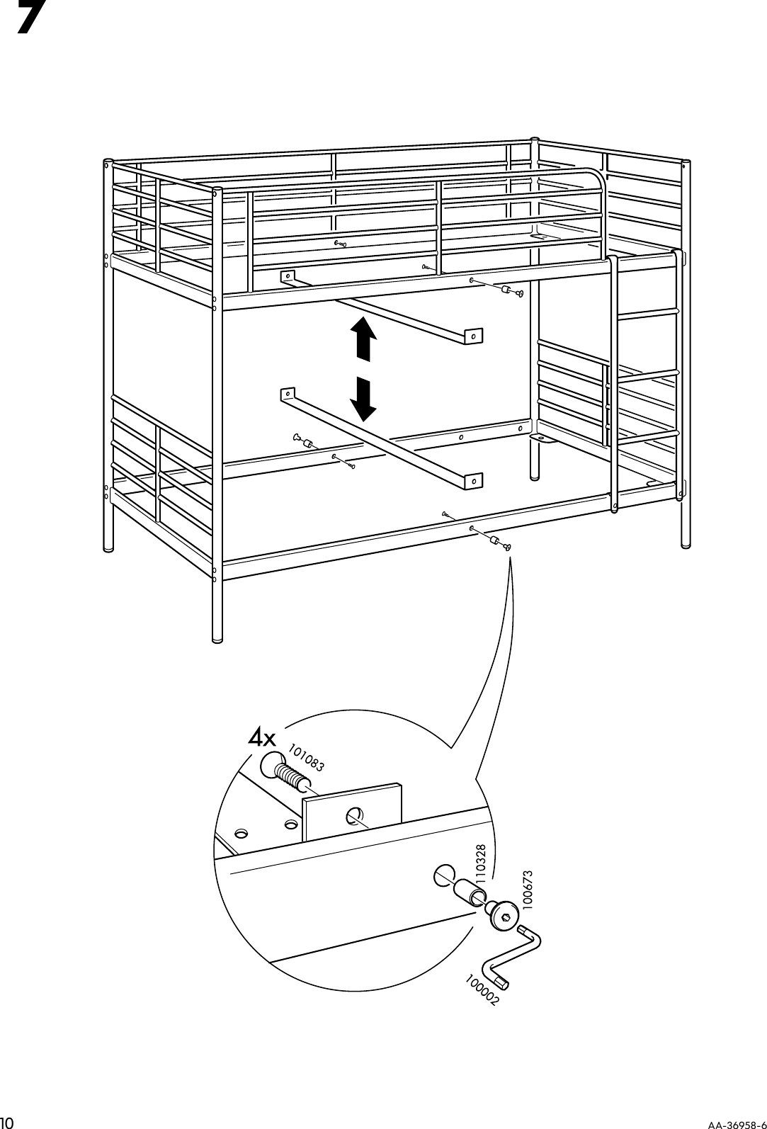 Ikea Tromsa Bunk Bedframe Twin Assembly Instruction