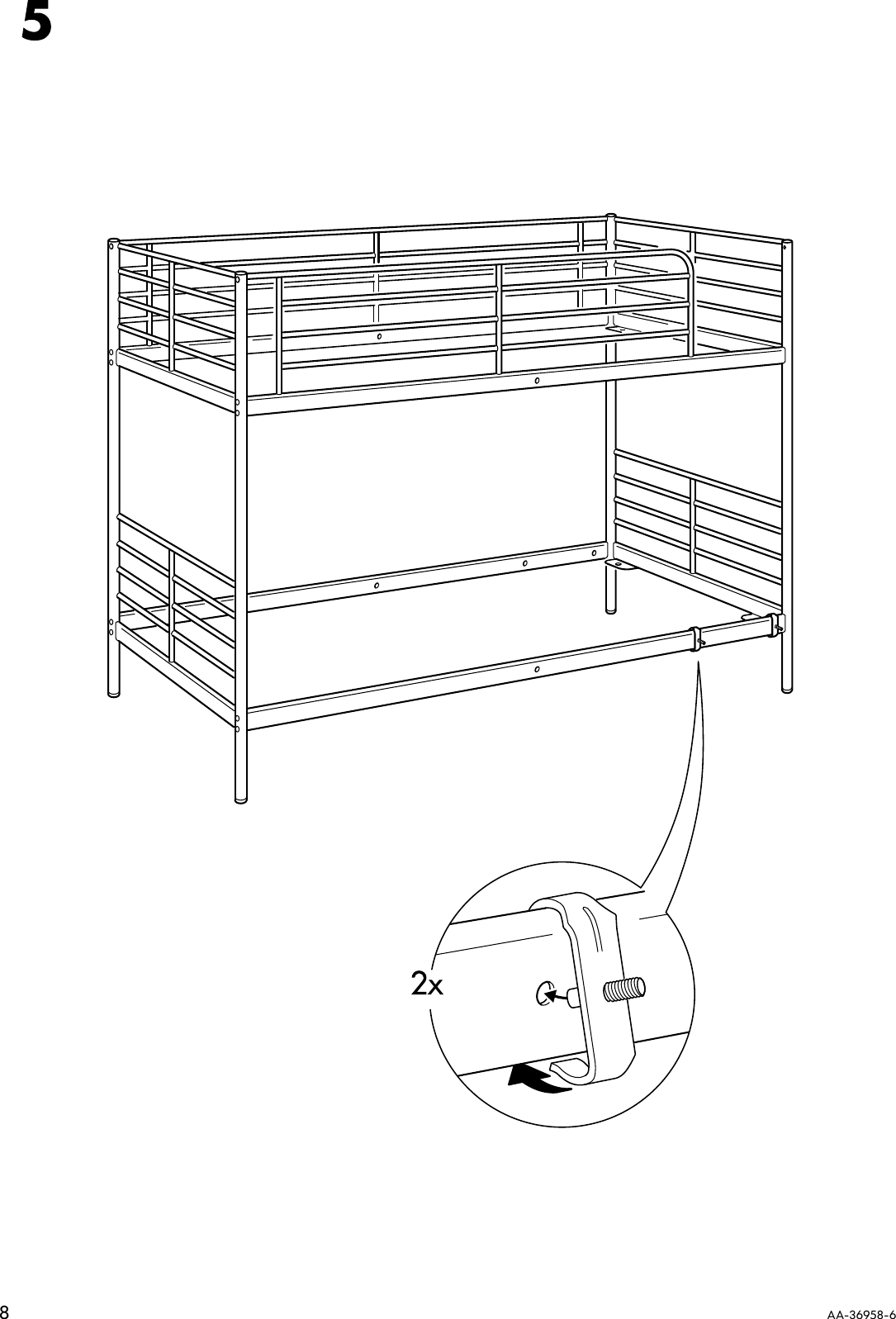 Ikea Tromsa Bunk Bedframe Twin Assembly Instruction