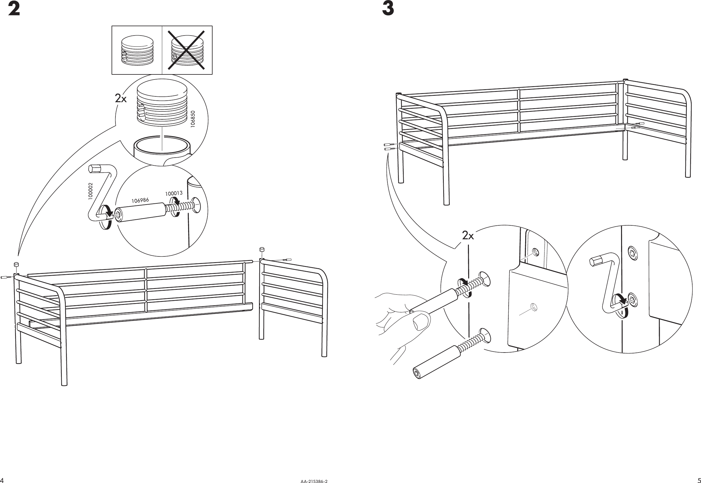 Ikea Tromsa Daybed Frame Twin Assembly Instruction