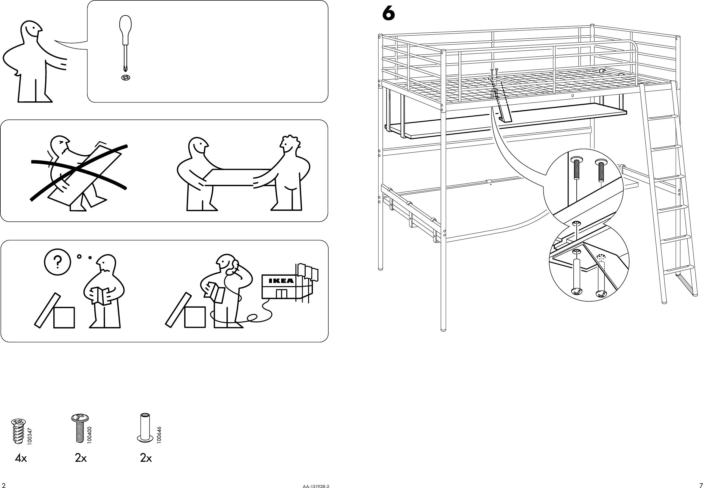 Page 2 of 4 - Ikea Ikea-Tromsa-Desk-Top-Shelf-Assembly-Instruction-2  Ikea-tromsa-desk-top-shelf-assembly-instruction